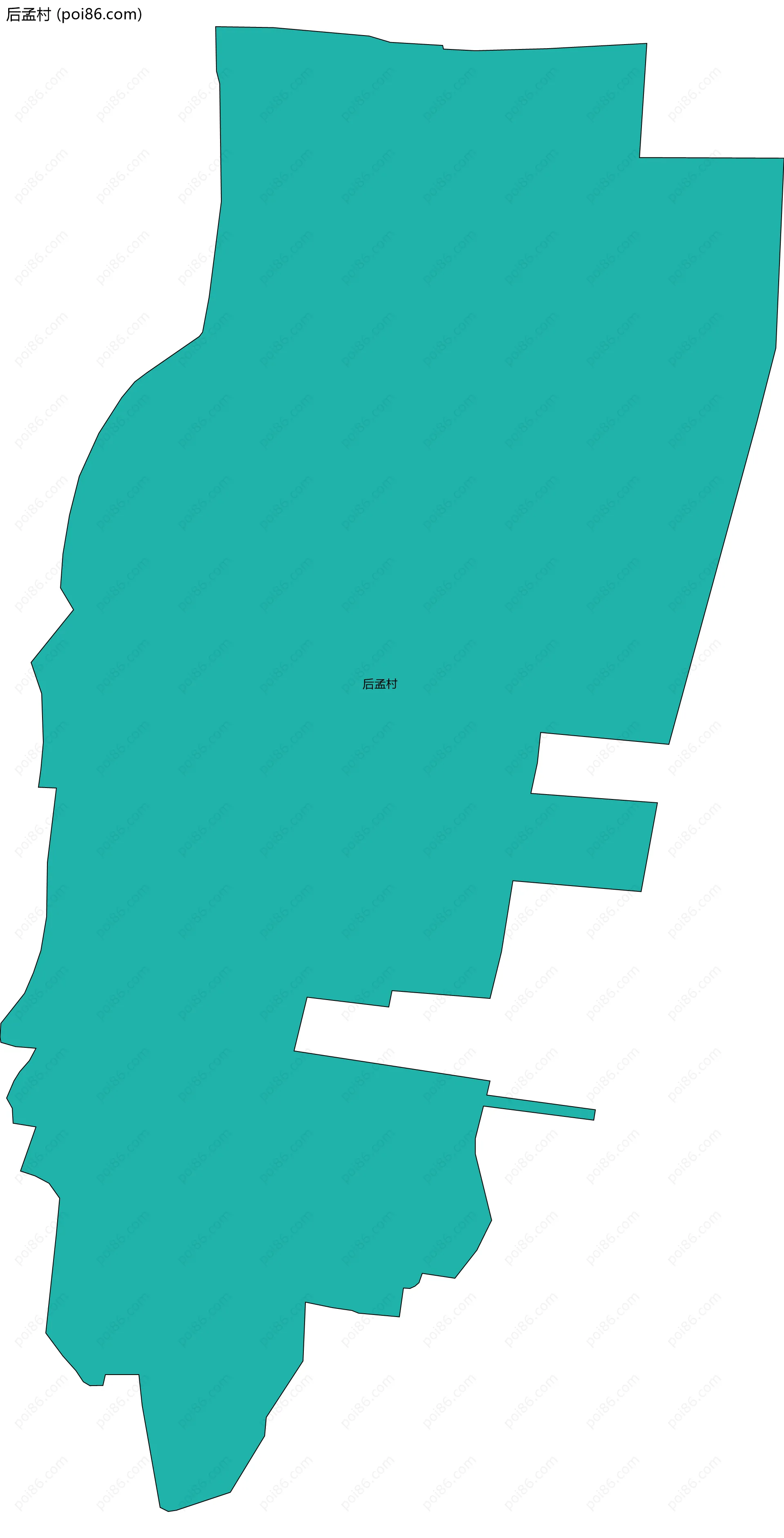 后孟村边界地图