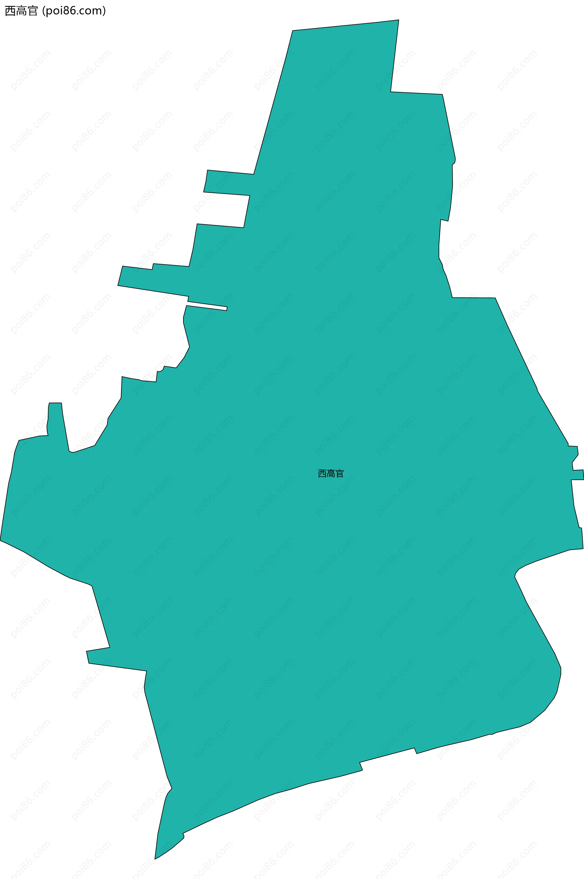 西高官边界地图