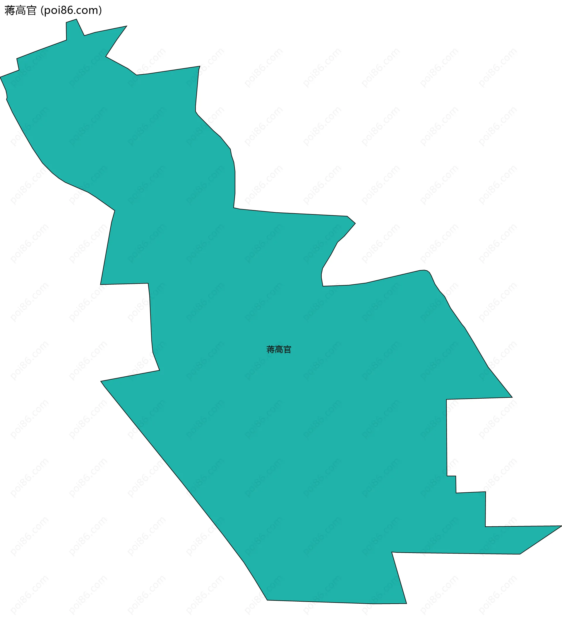 蒋高官边界地图