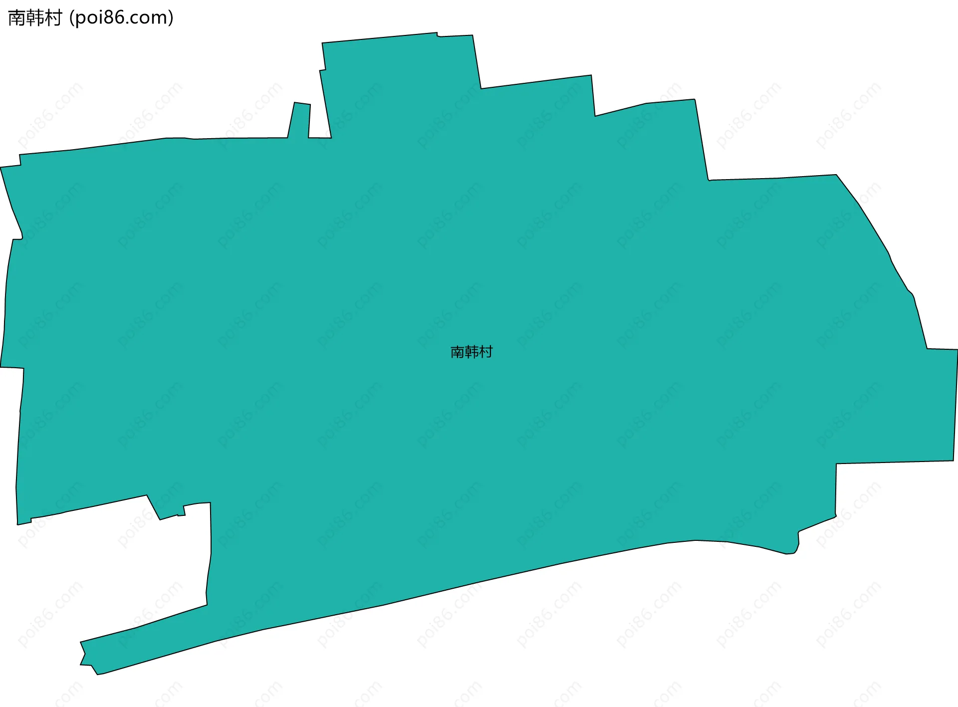 南韩村边界地图