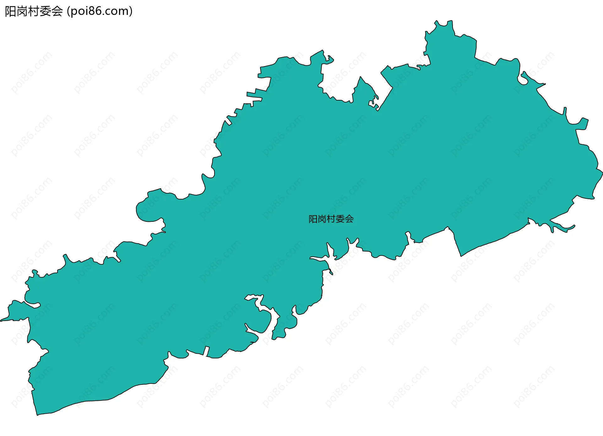 阳岗村委会边界地图