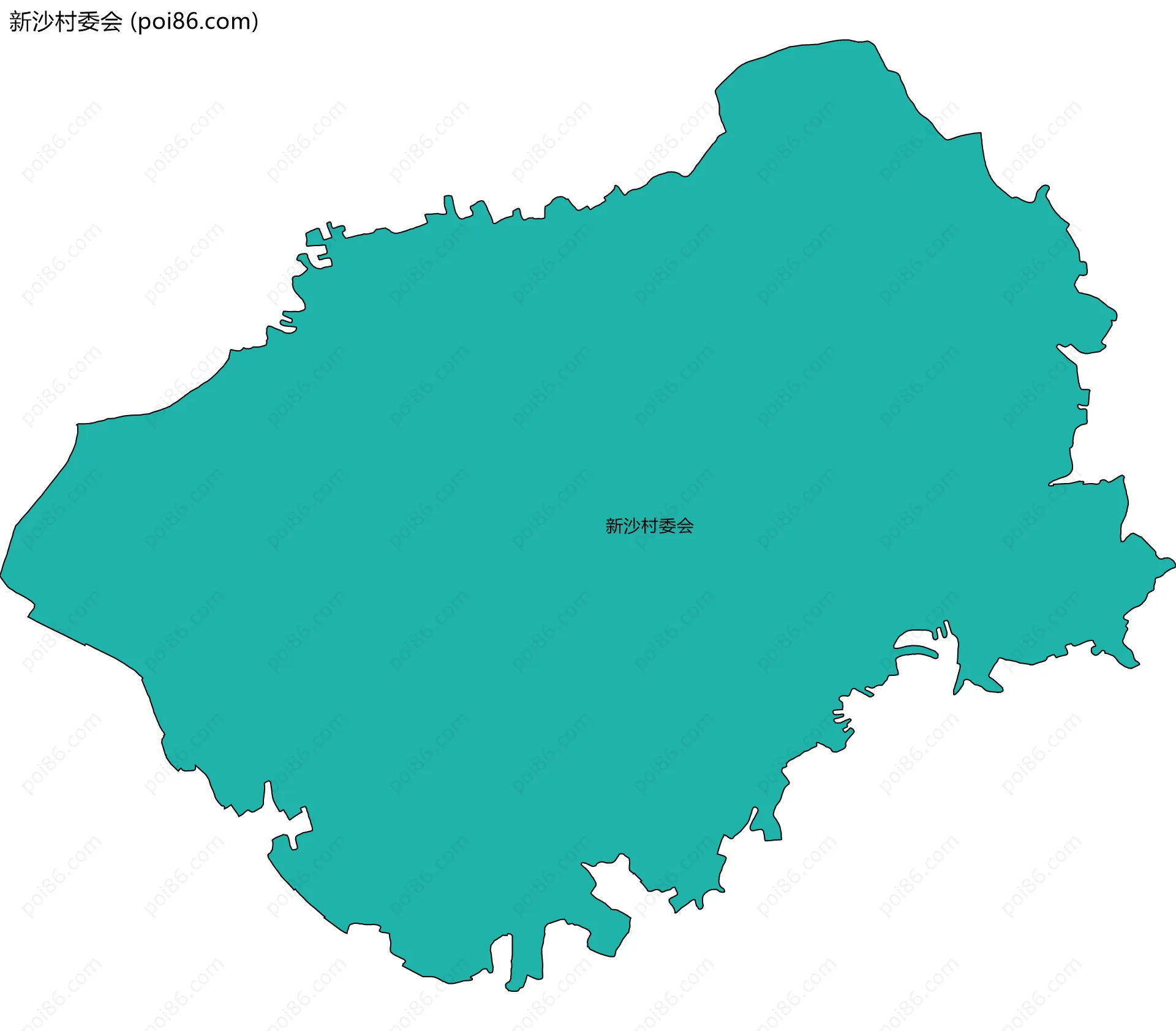 新沙村委会边界地图