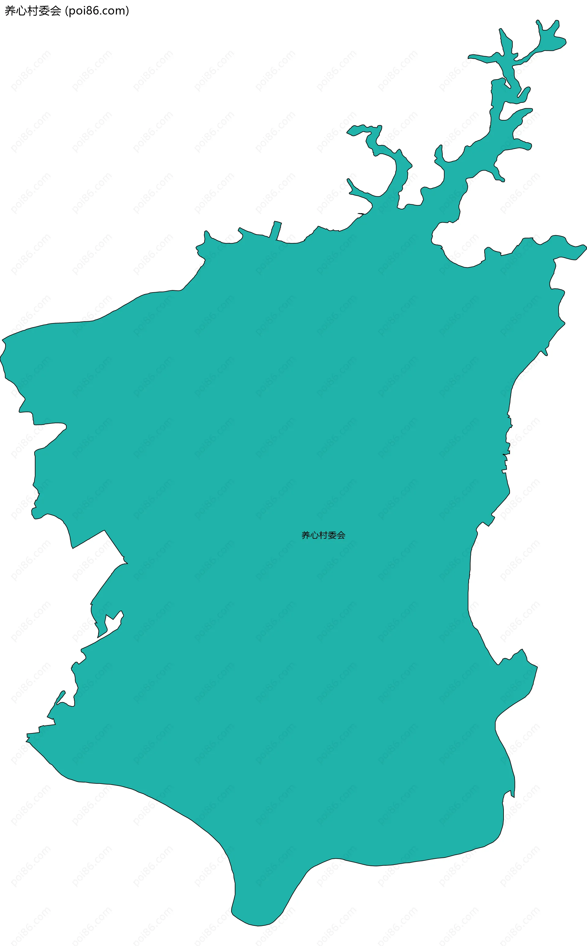 养心村委会边界地图