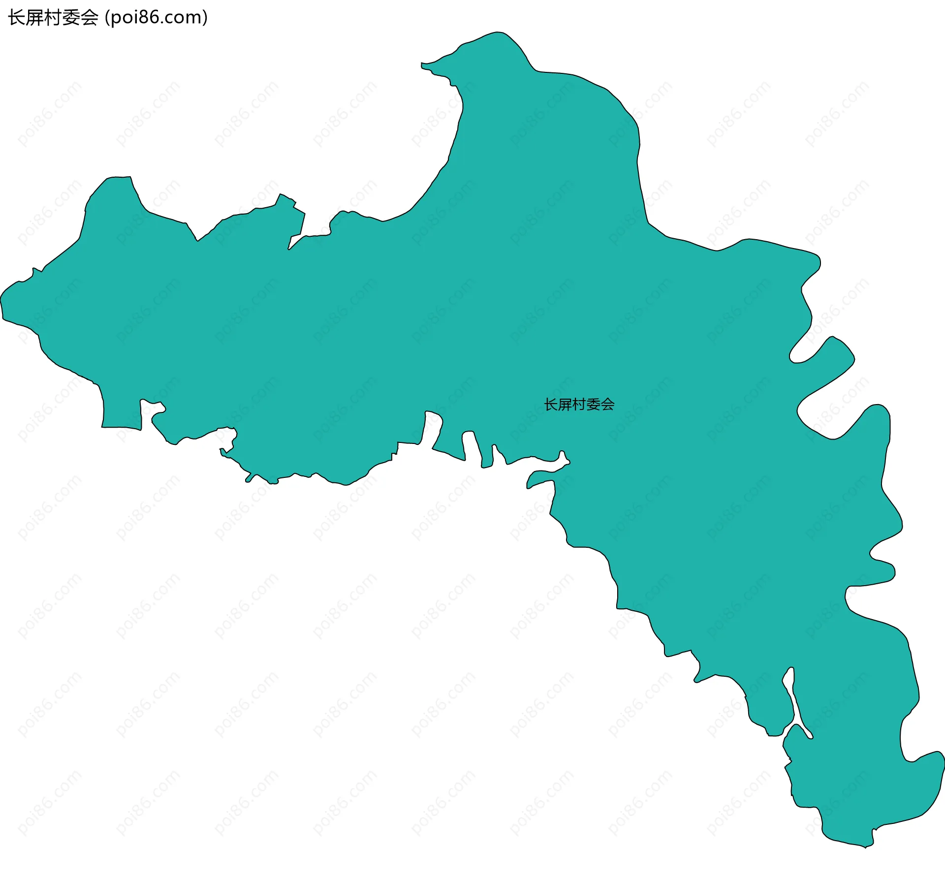 长屏村委会边界地图