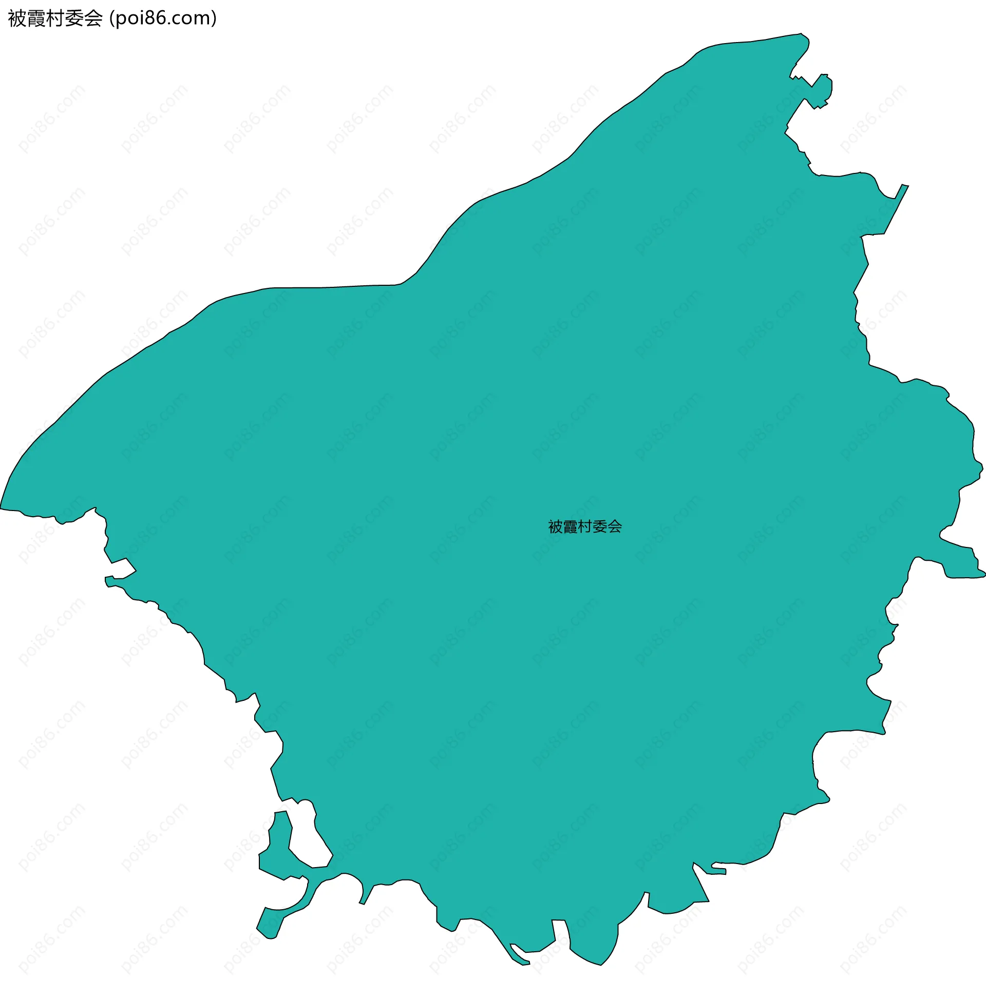 被霞村委会边界地图