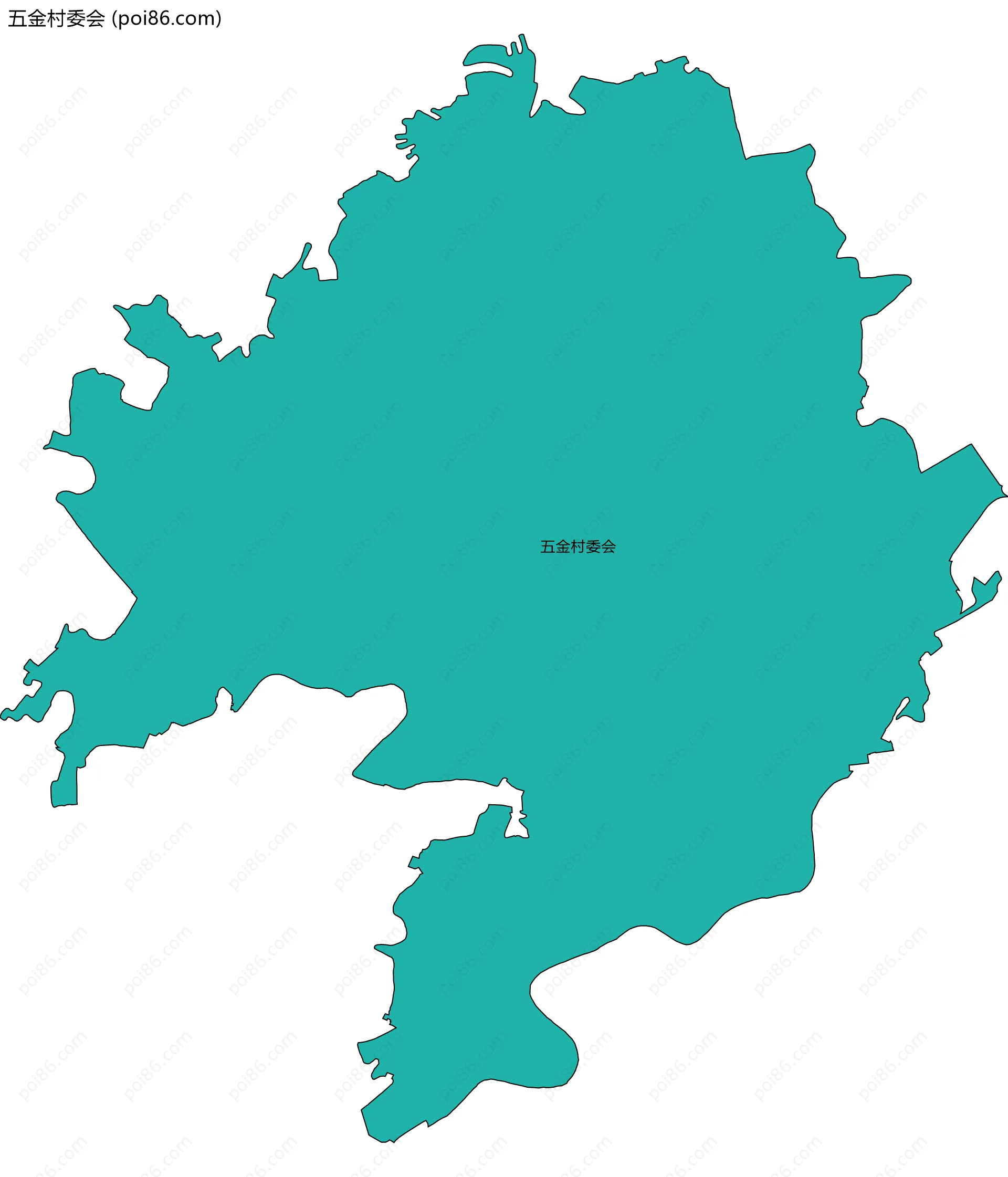 五金村委会边界地图