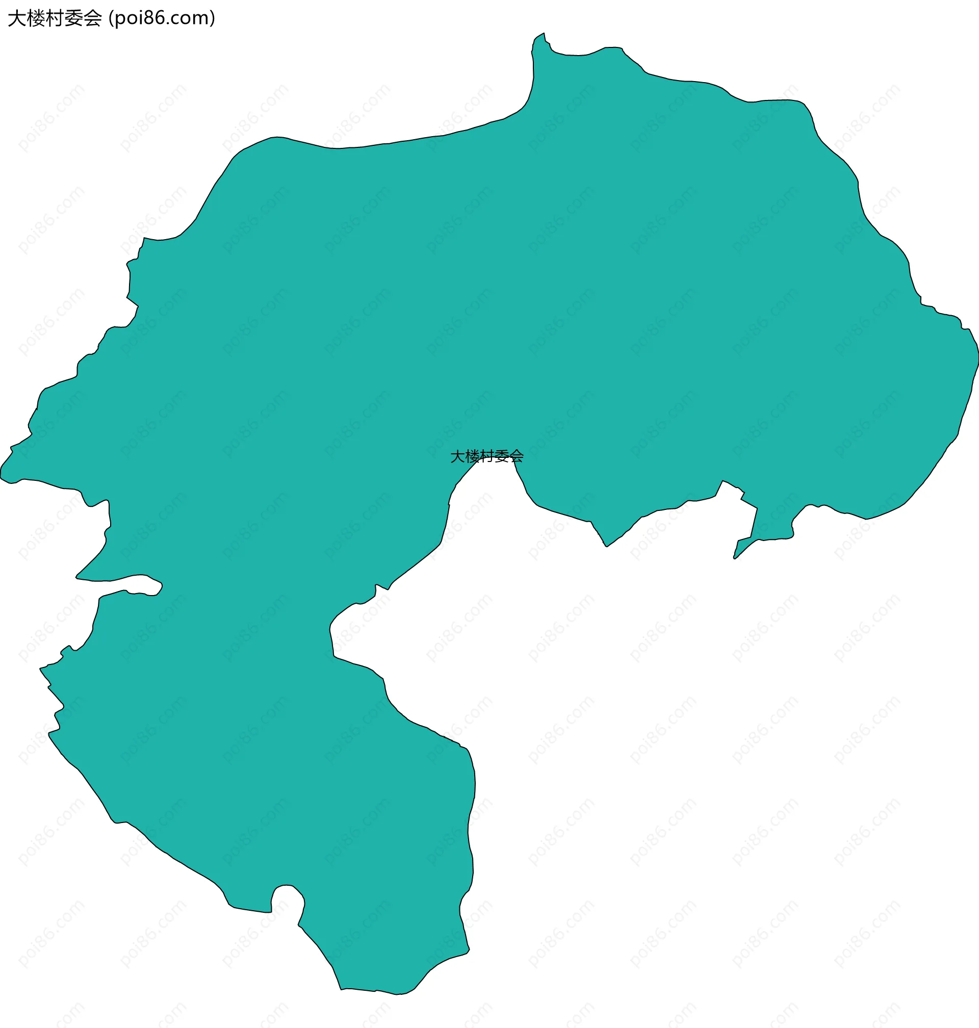 大楼村委会边界地图