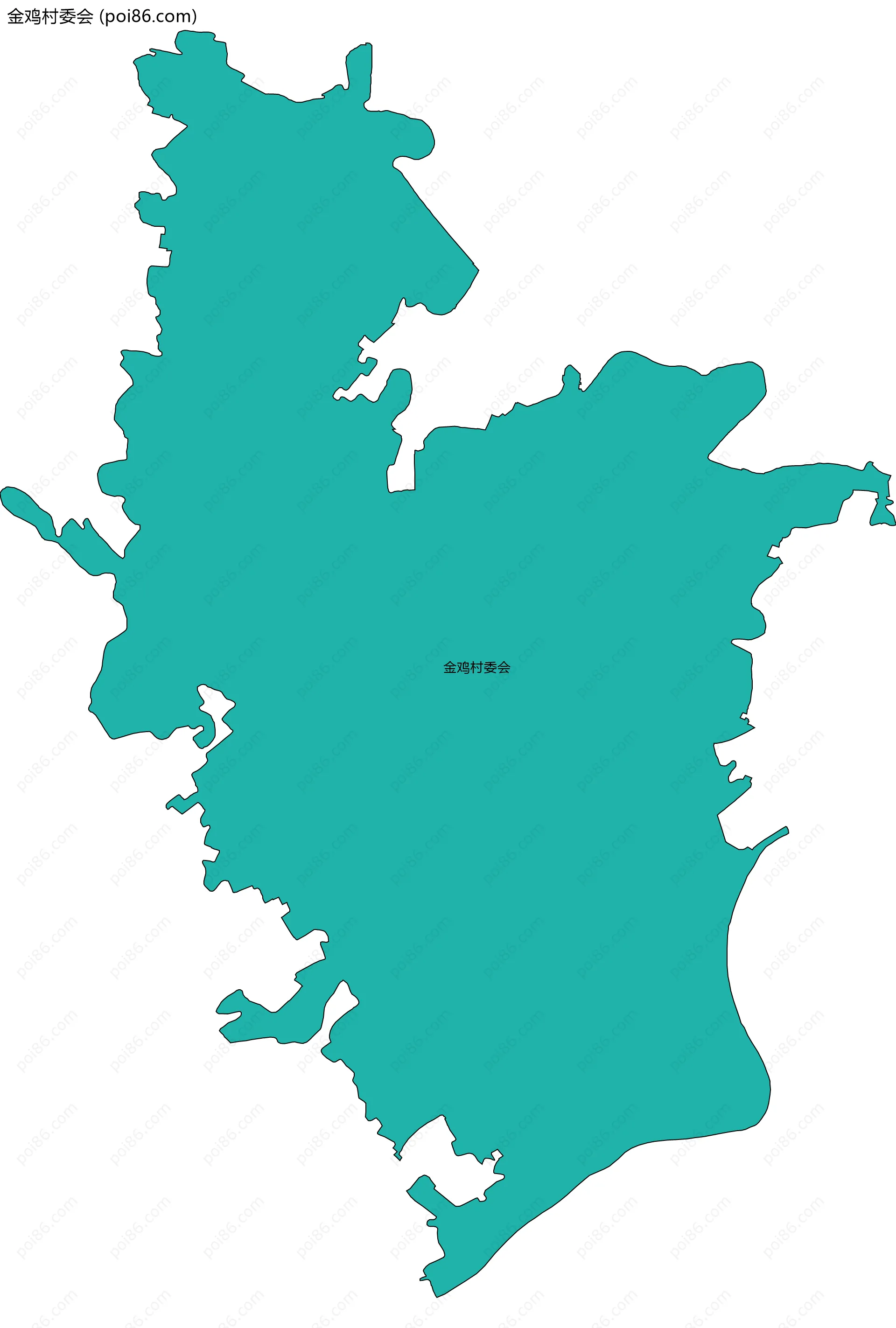 金鸡村委会边界地图