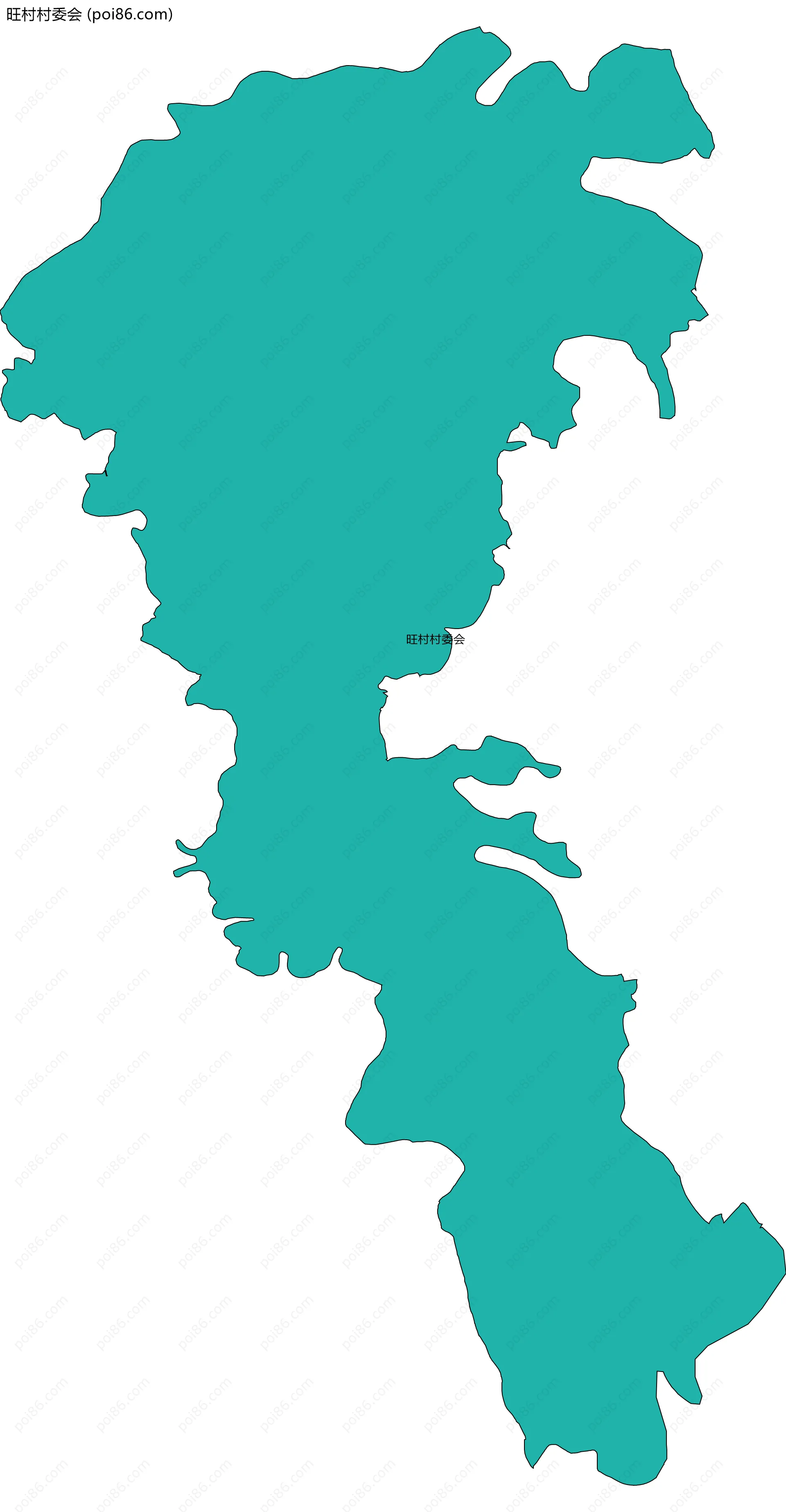 旺村村委会边界地图