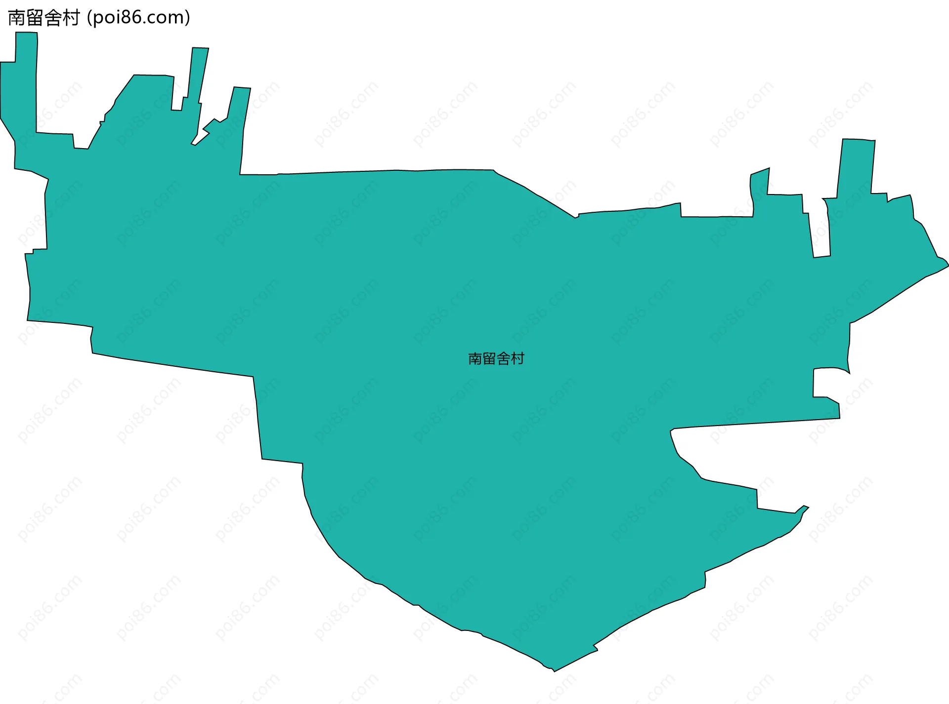 南留舍村边界地图