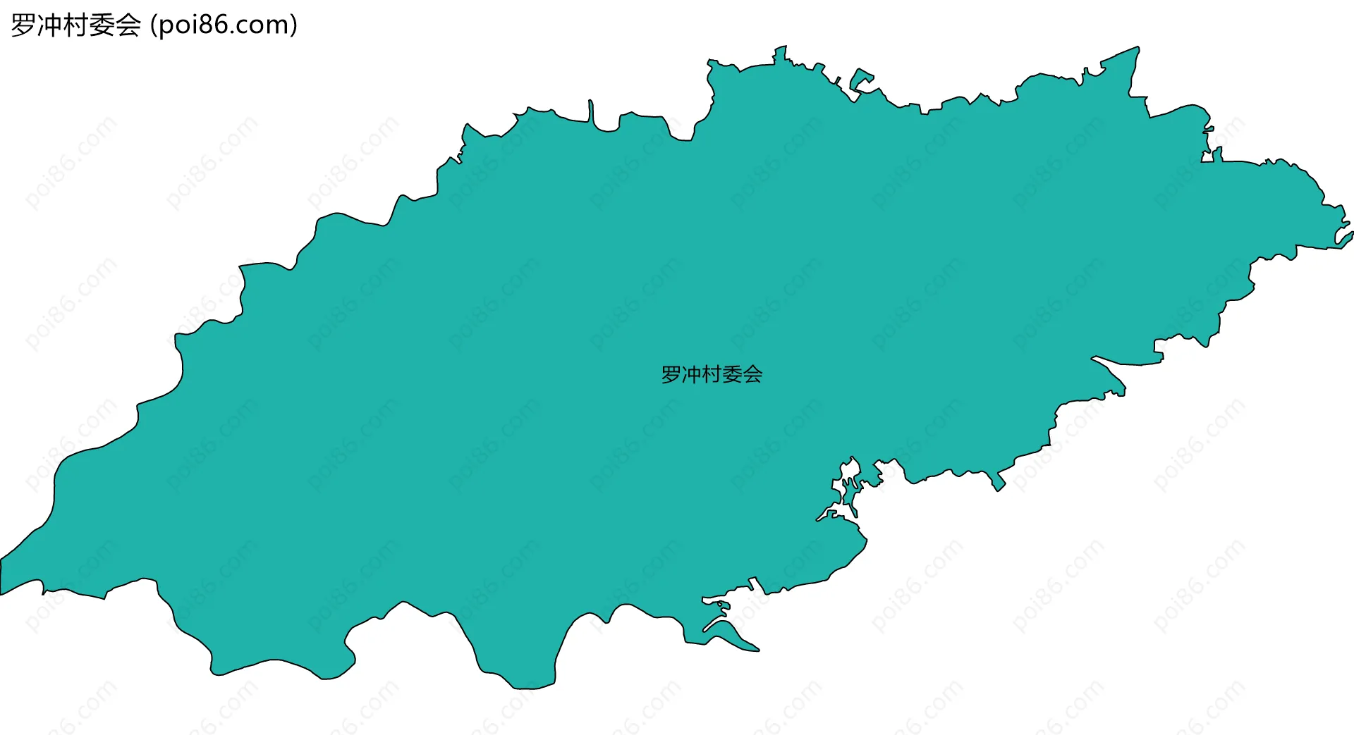 罗冲村委会边界地图