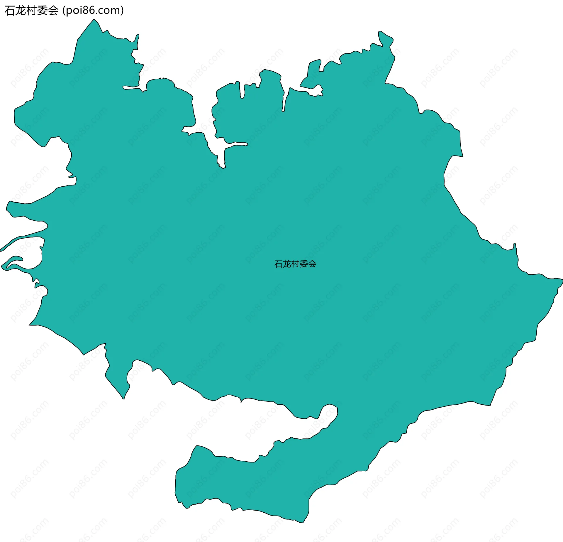 石龙村委会边界地图