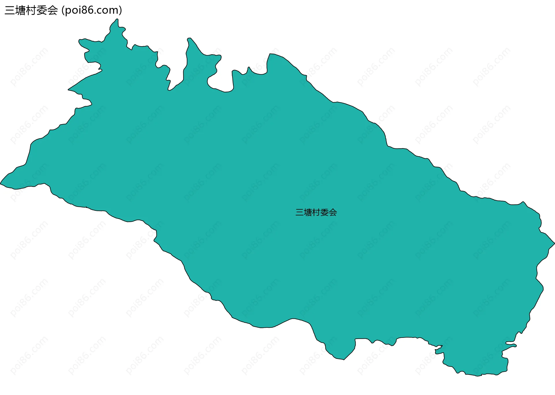 三塘村委会边界地图