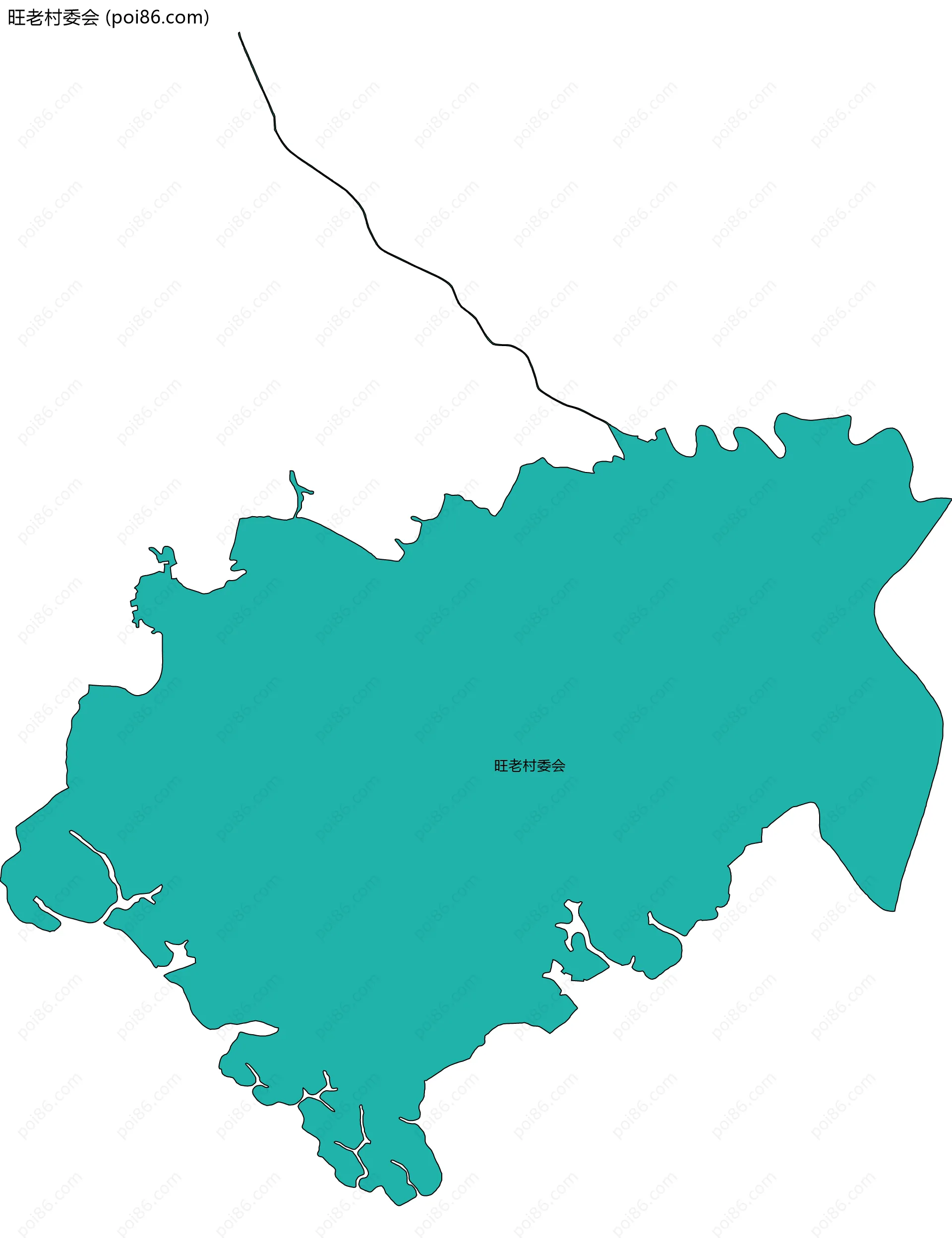 旺老村委会边界地图