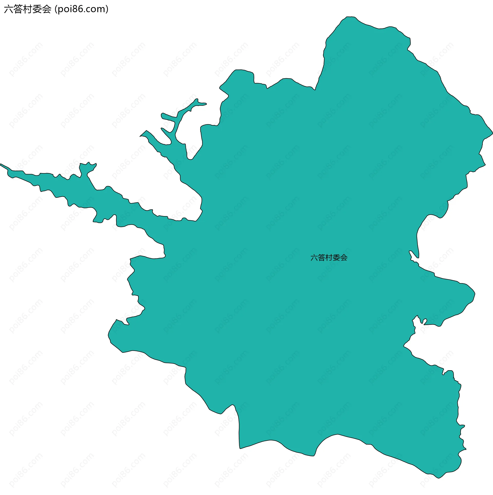 六答村委会边界地图