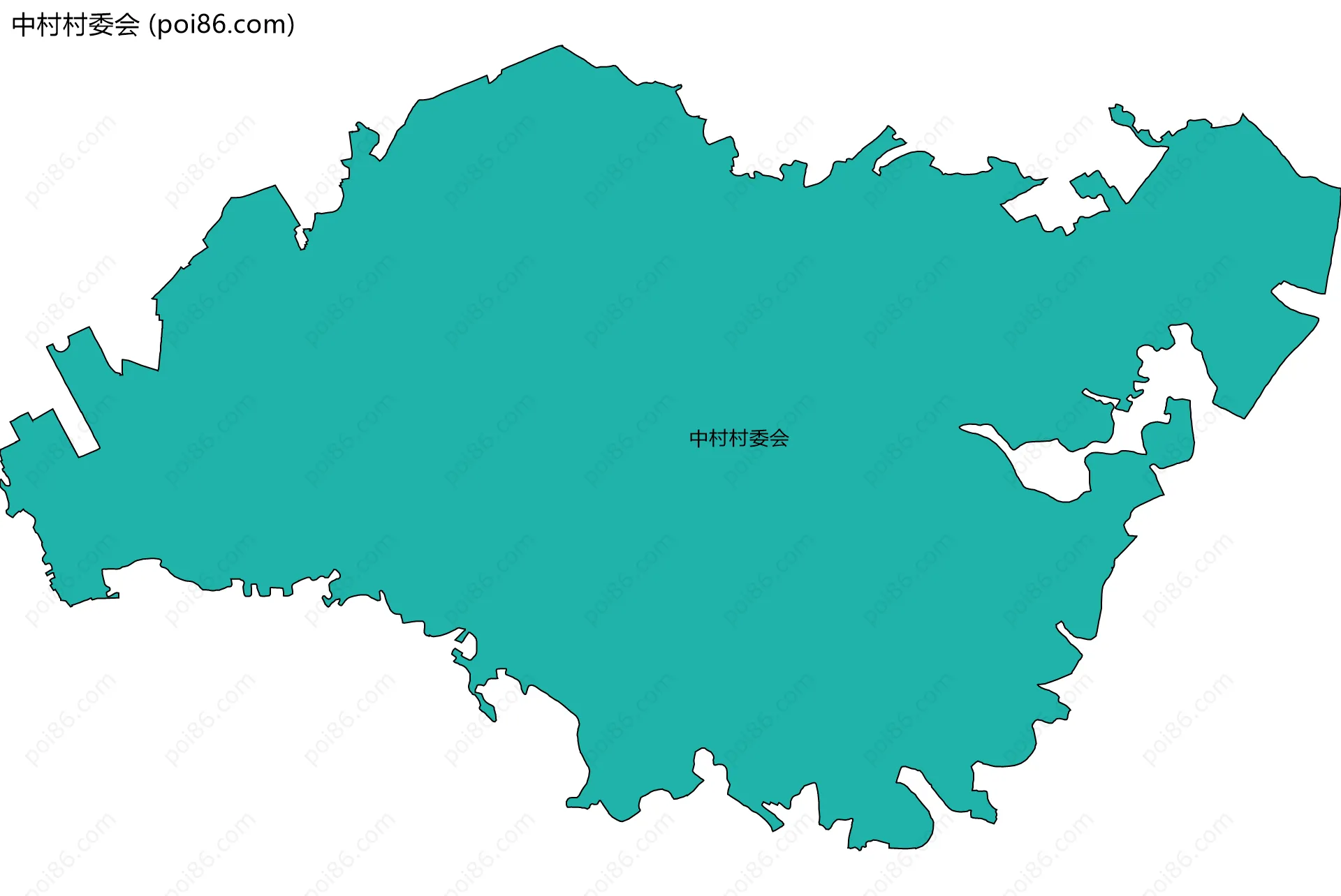中村村委会边界地图