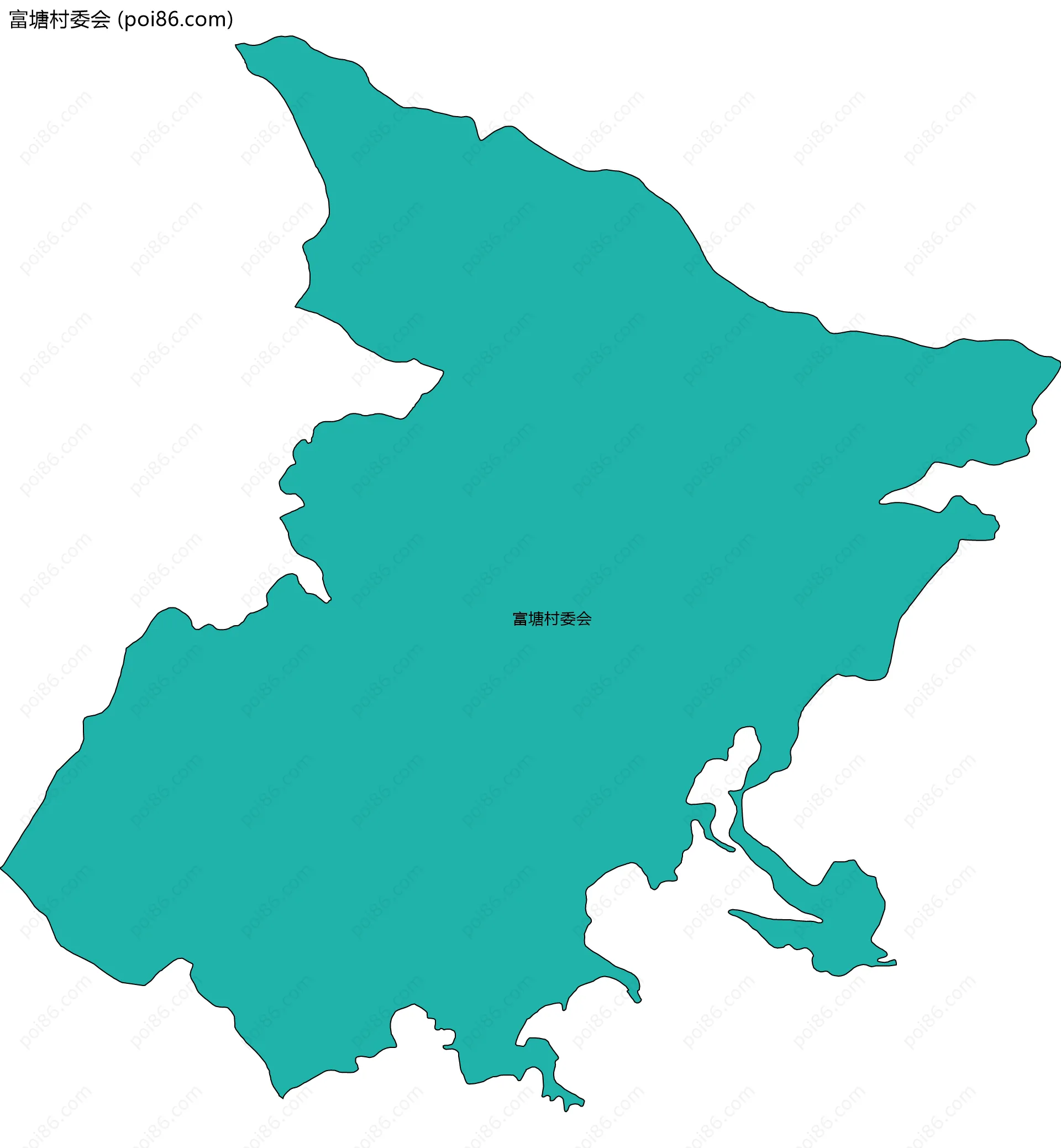 富塘村委会边界地图