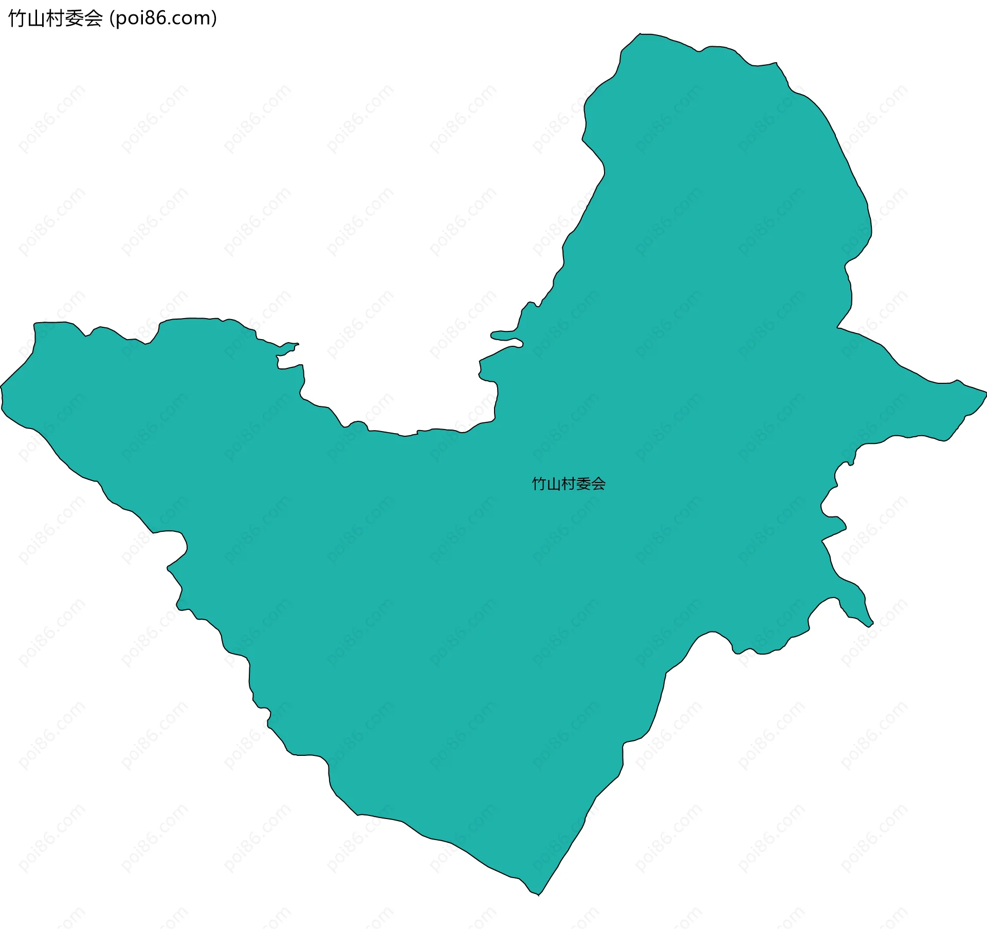 竹山村委会边界地图