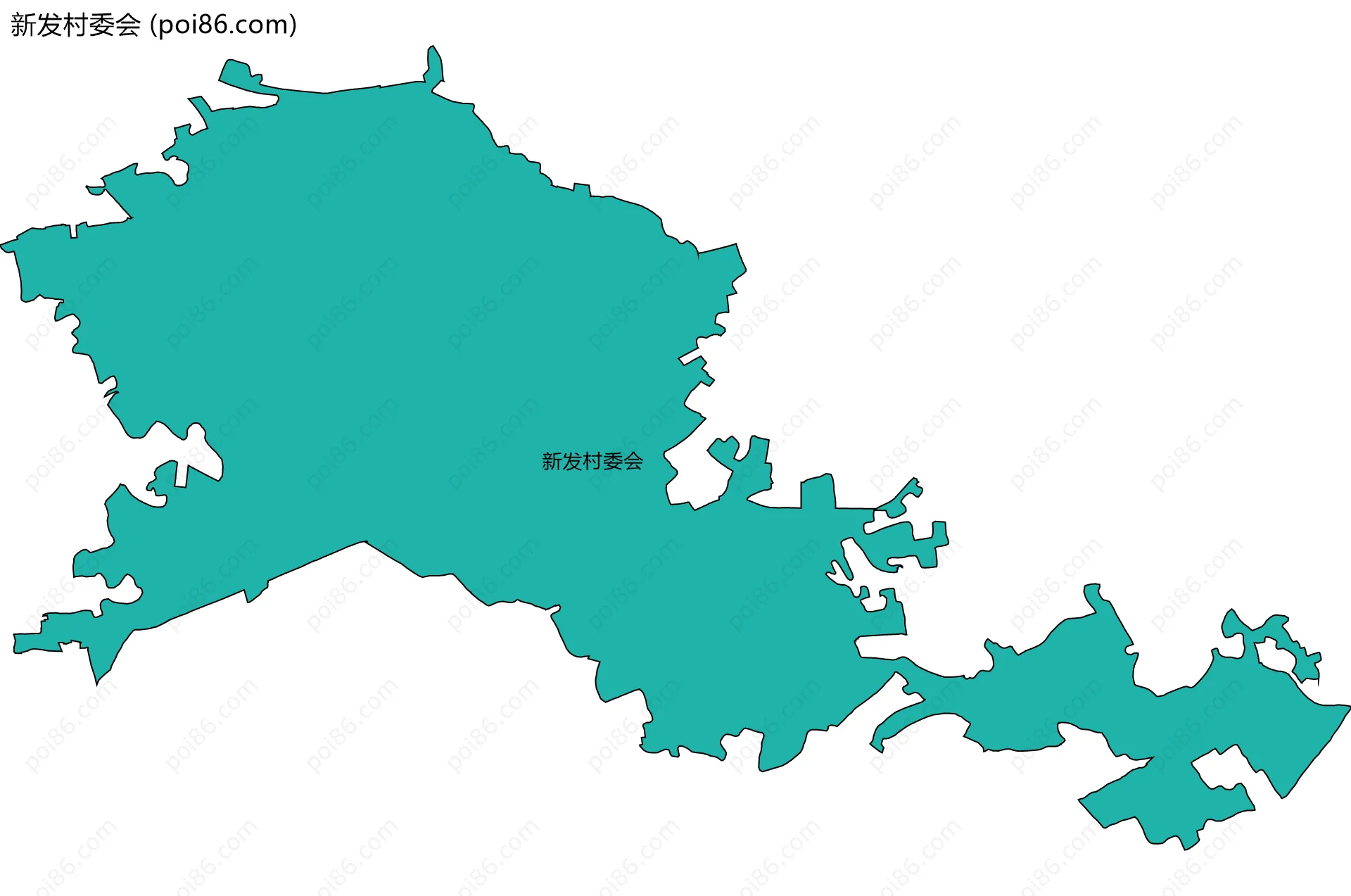 新发村委会边界地图