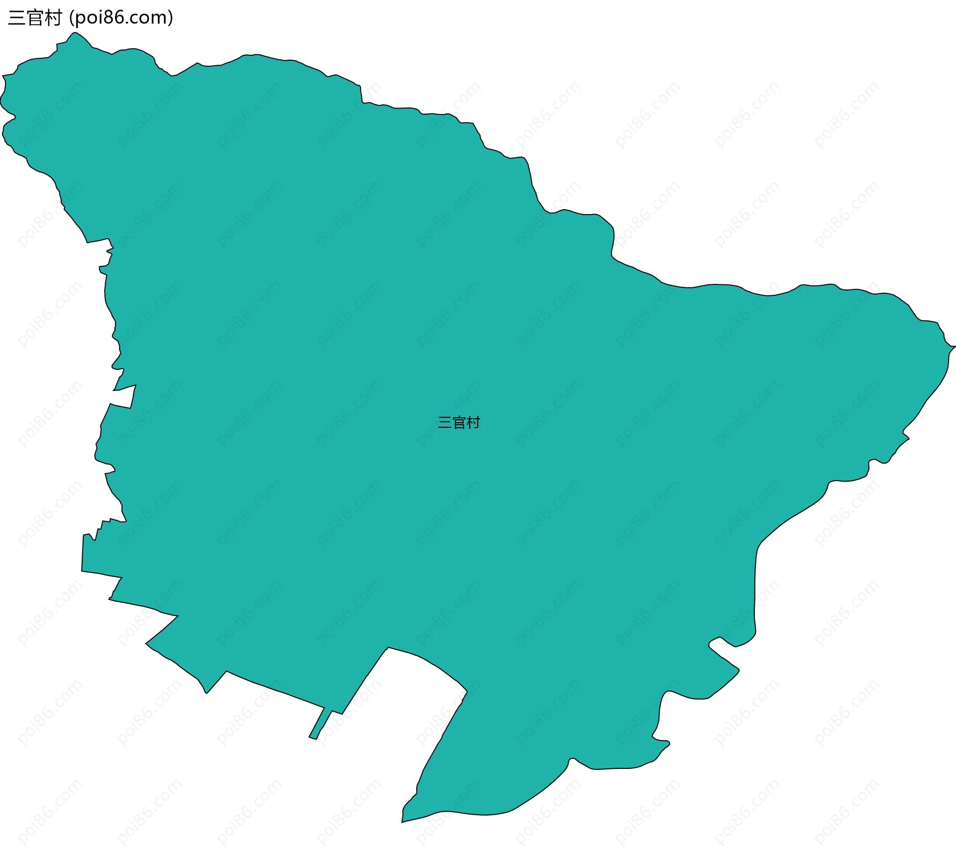 三官村边界地图