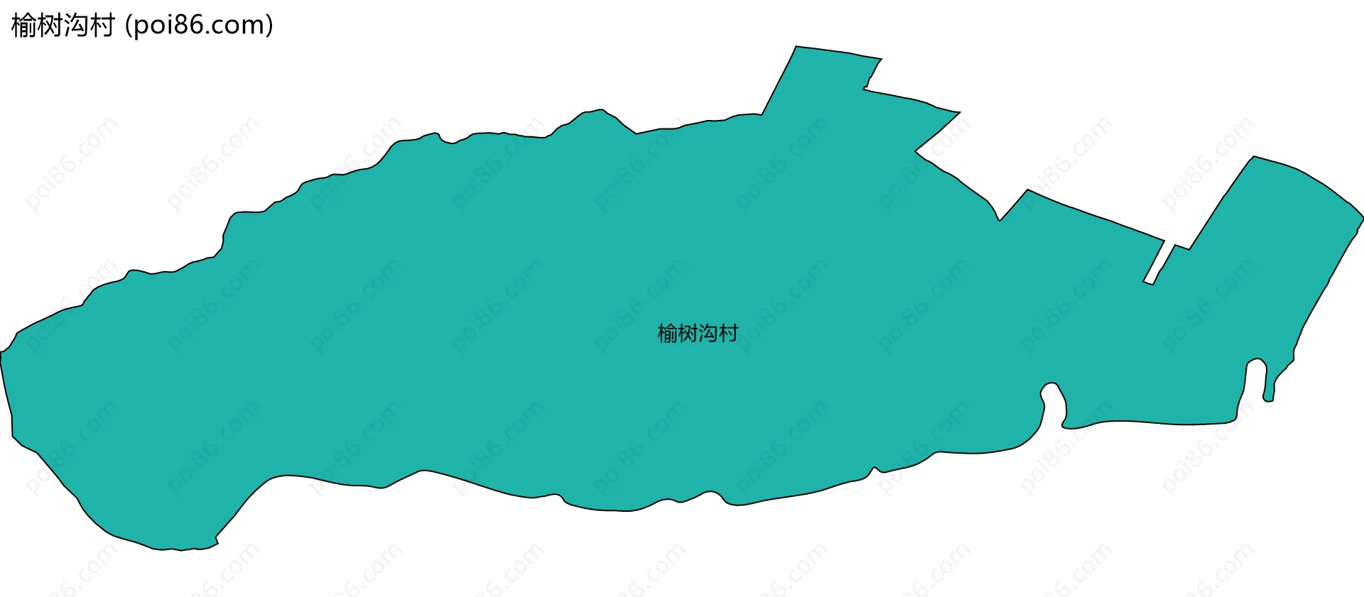 榆树沟村边界地图