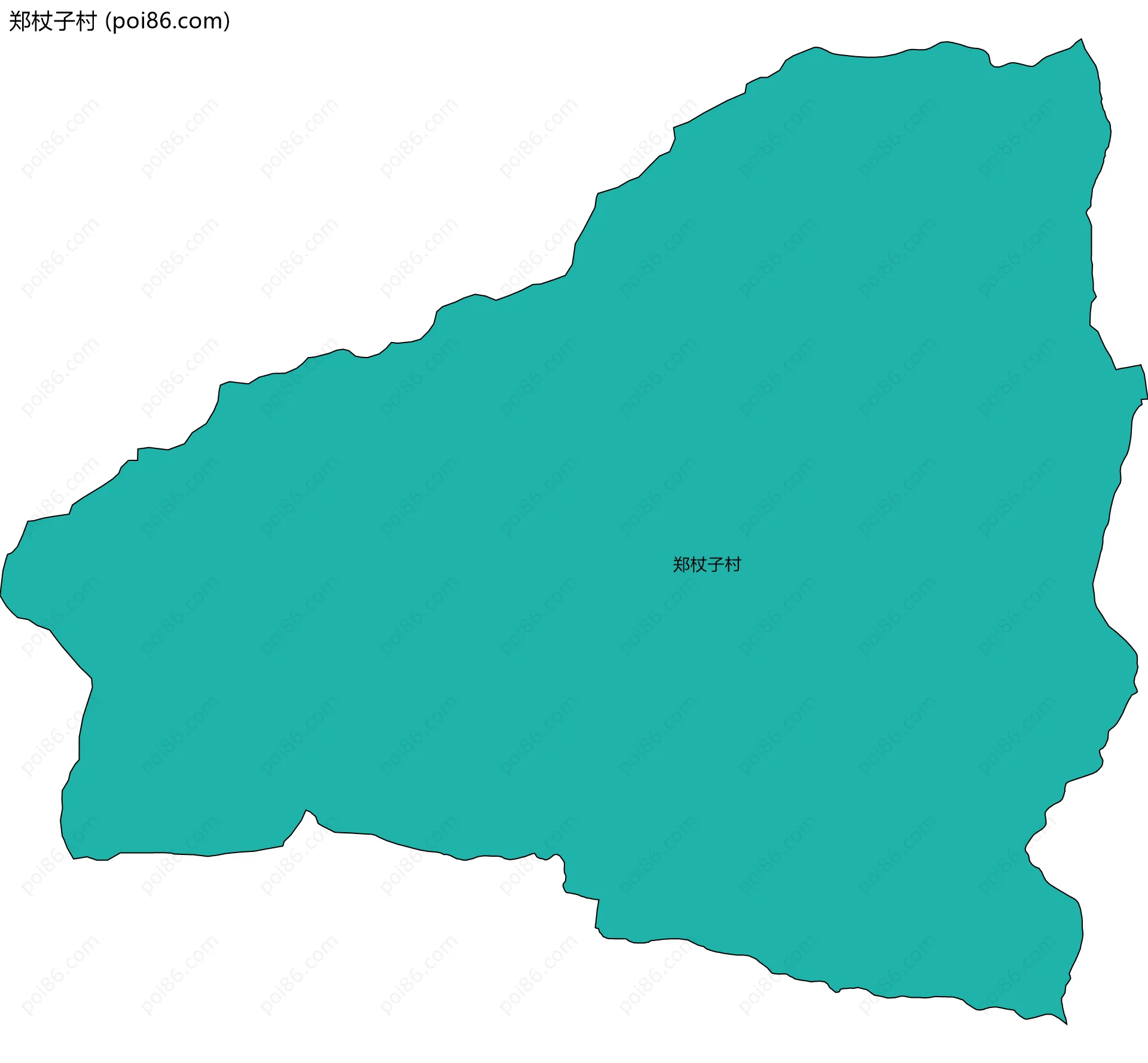 郑杖子村边界地图