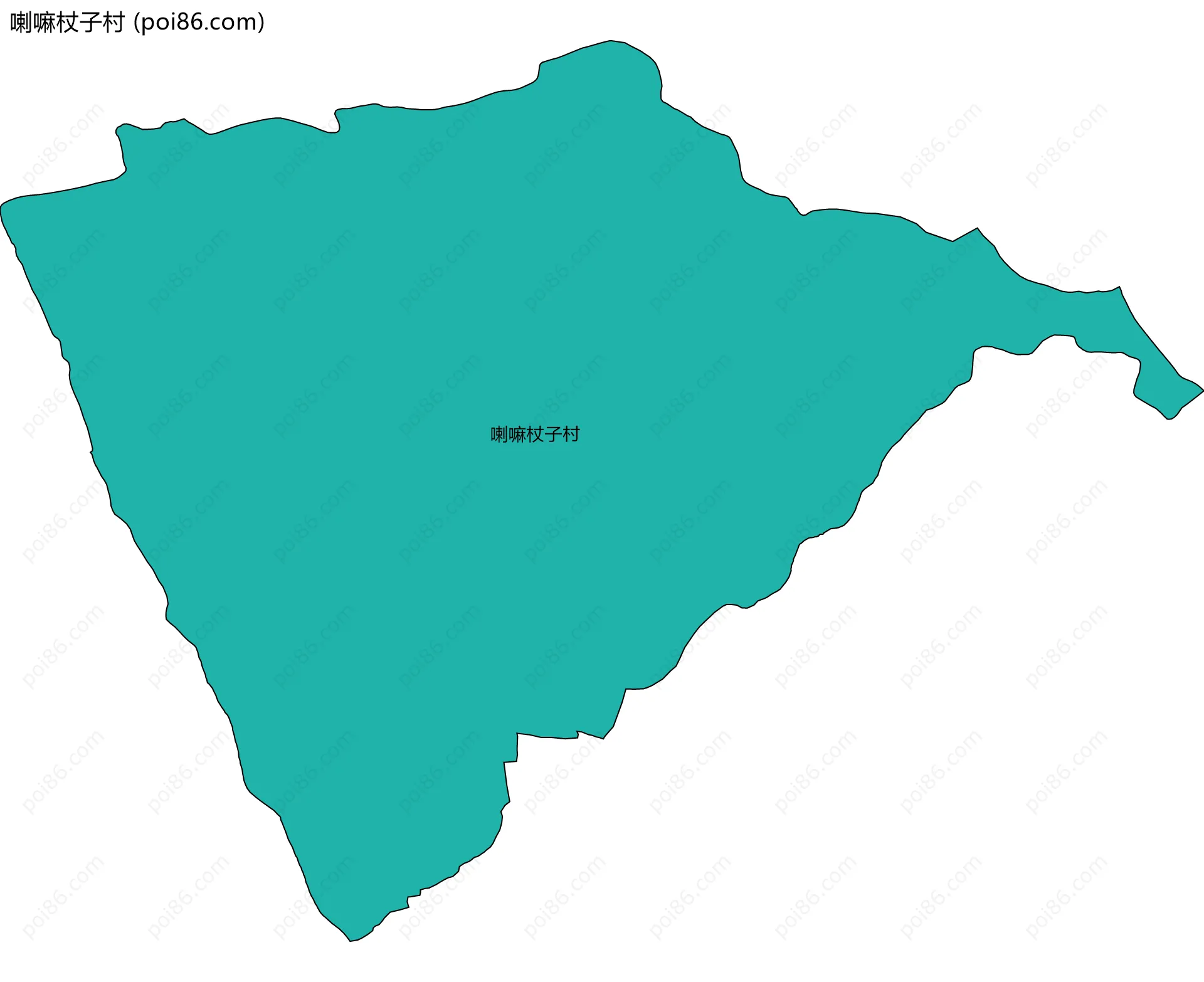 喇嘛杖子村边界地图