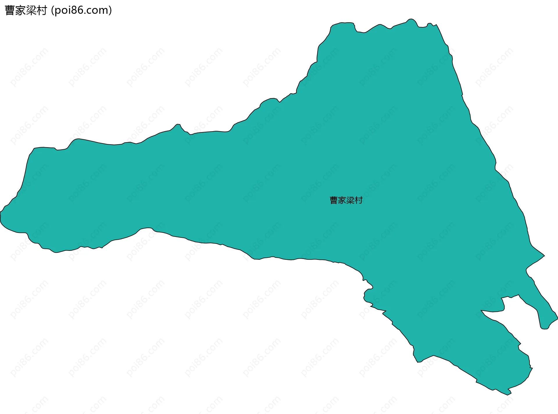 曹家梁村边界地图