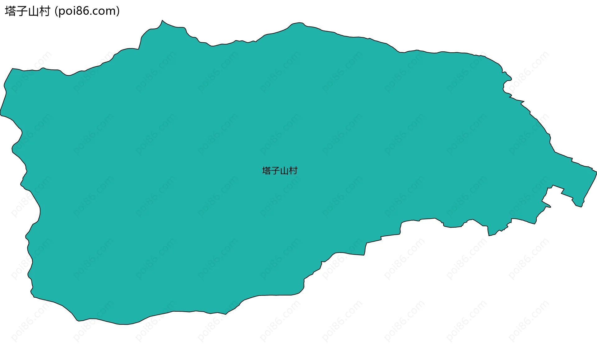 塔子山村边界地图