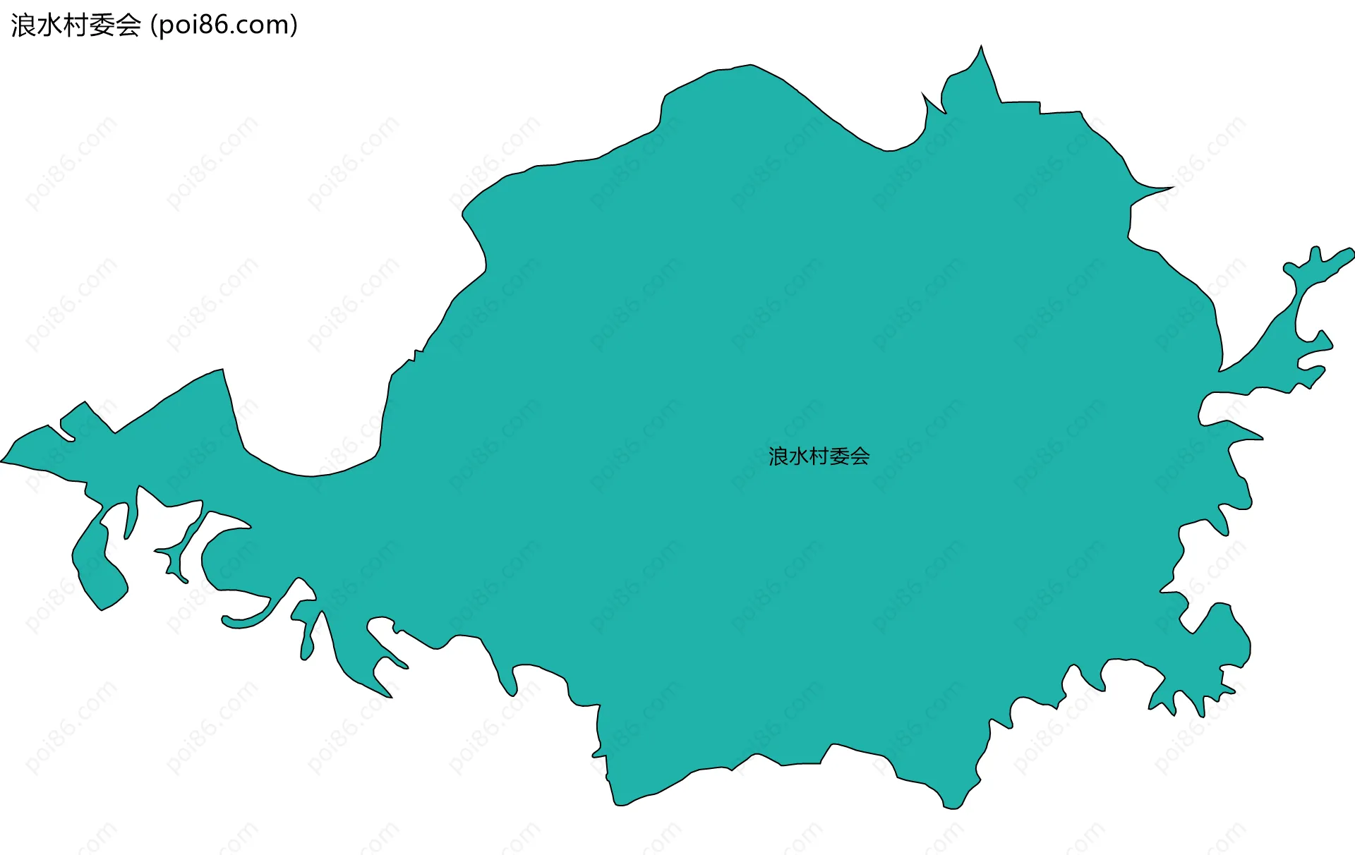 浪水村委会边界地图