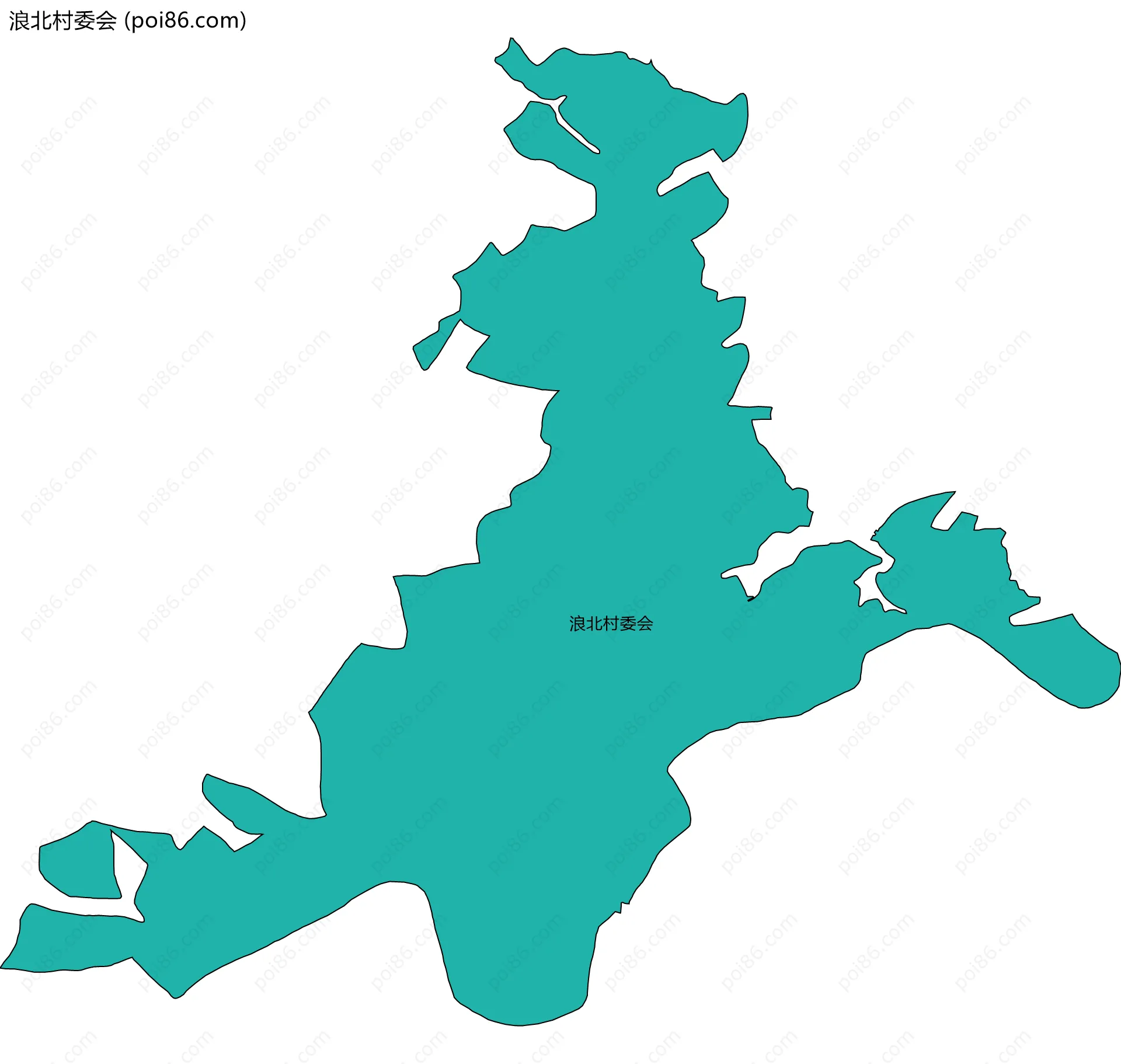 浪北村委会边界地图