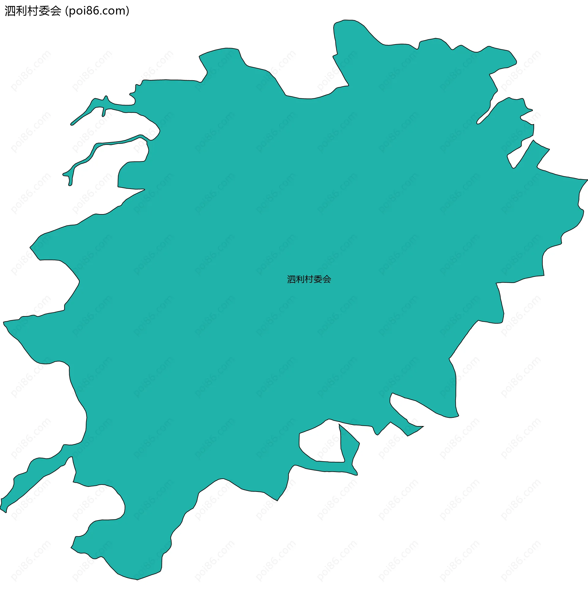 泗利村委会边界地图