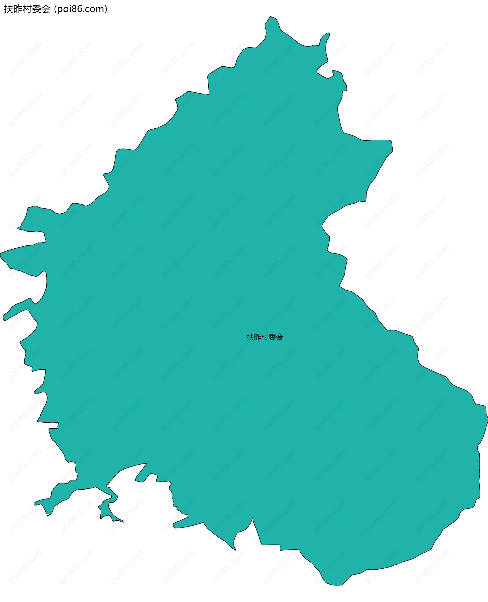 扶昨村委会边界地图