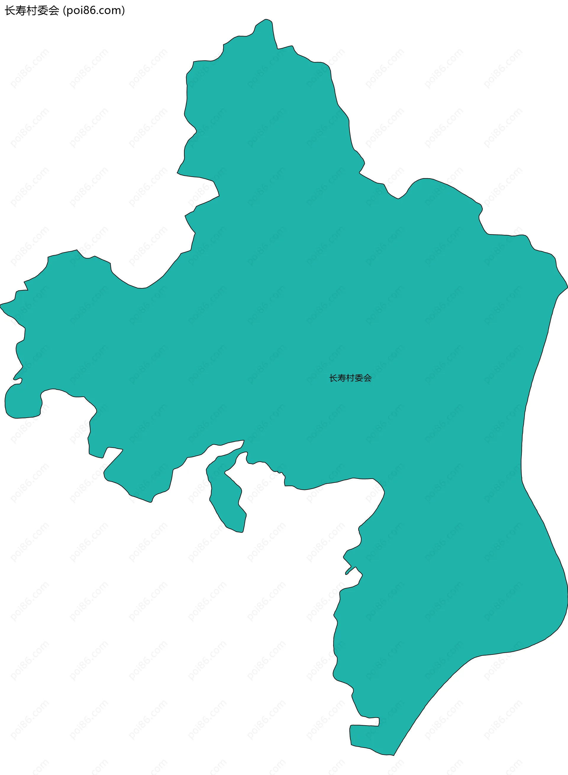 长寿村委会边界地图