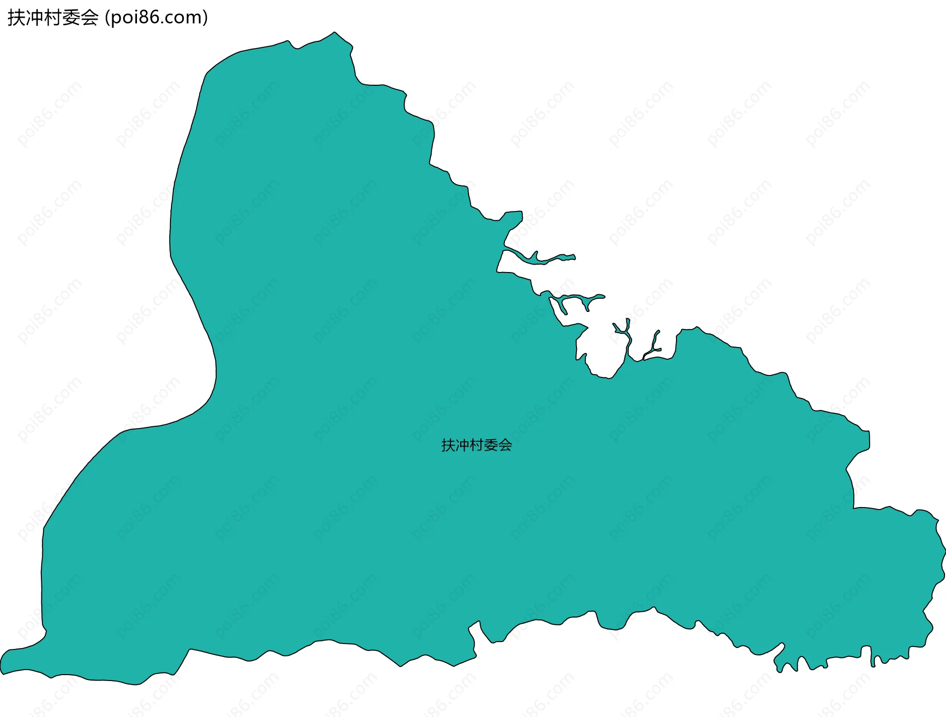 扶冲村委会边界地图
