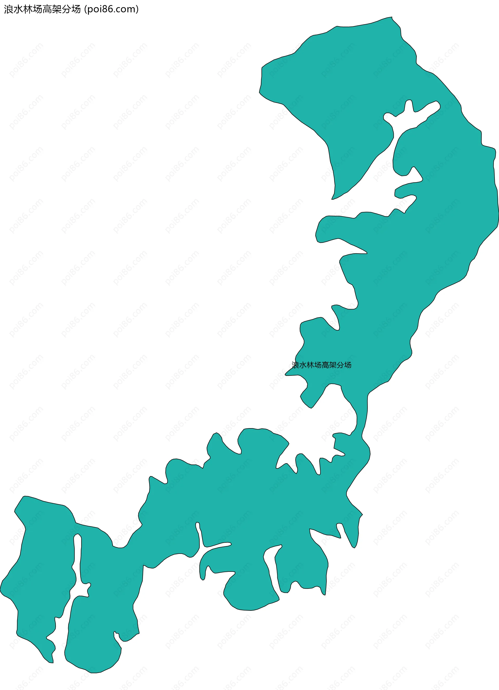 浪水林场高架分场边界地图