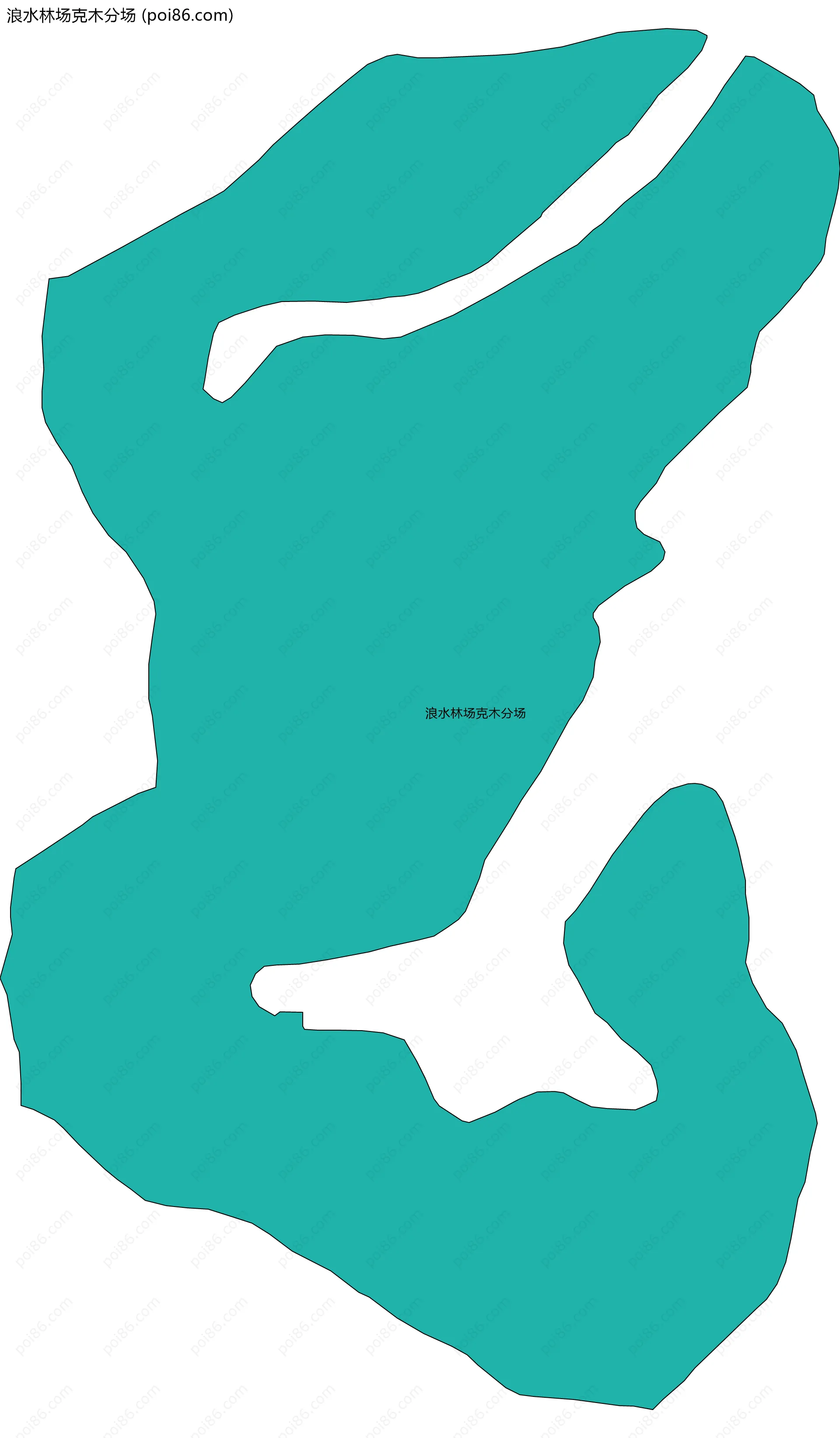 浪水林场克木分场边界地图