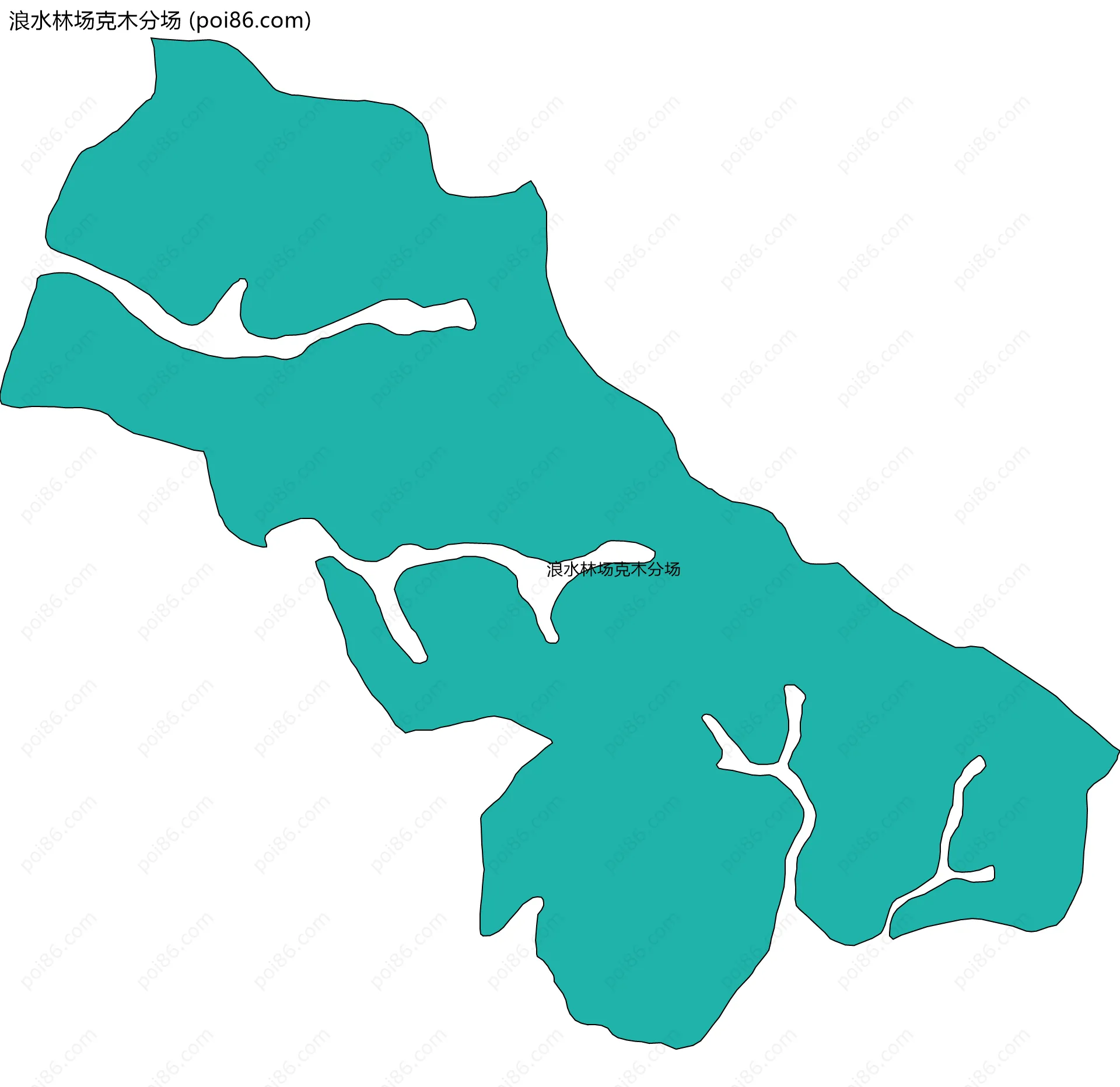 浪水林场克木分场边界地图