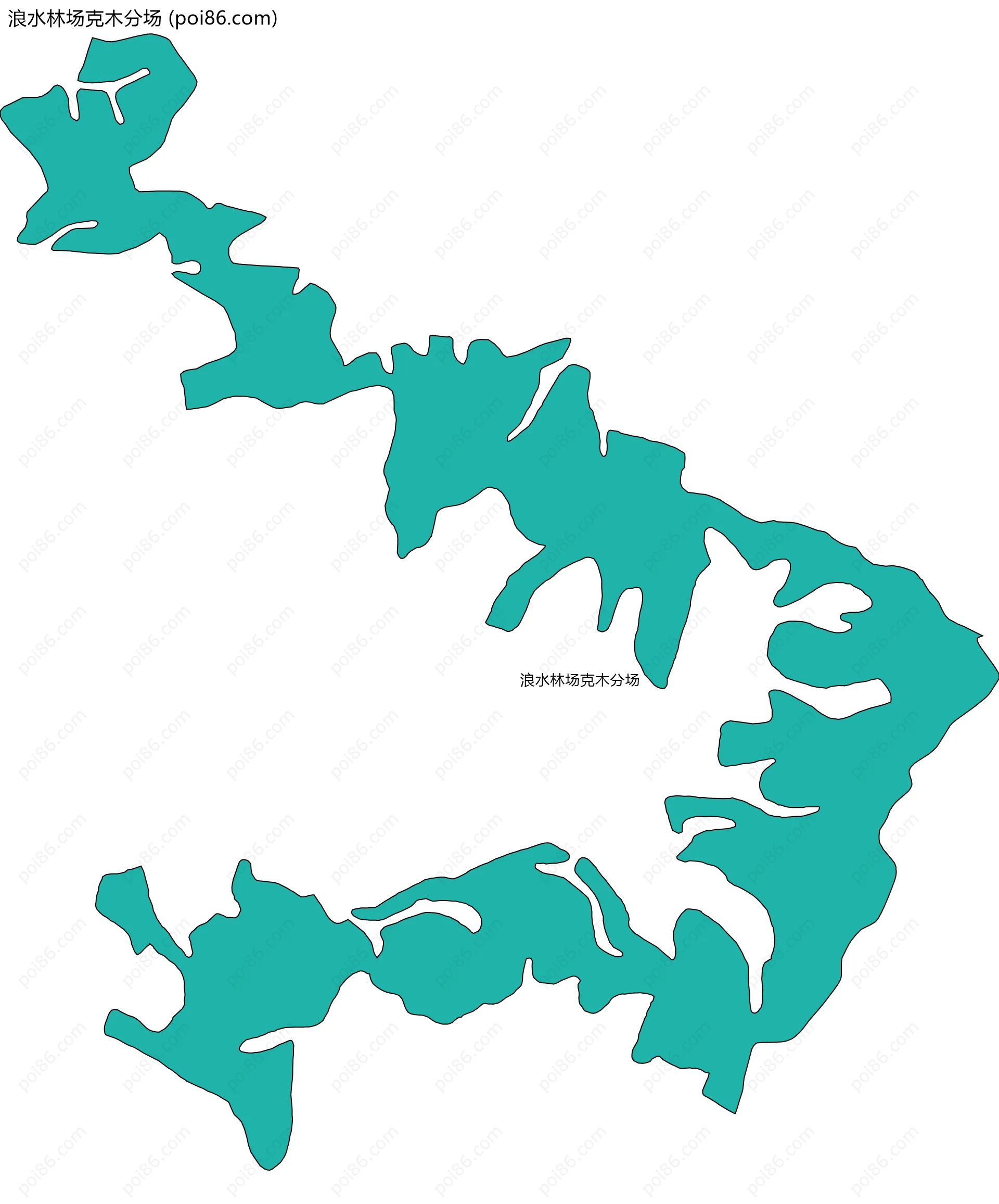 浪水林场克木分场边界地图