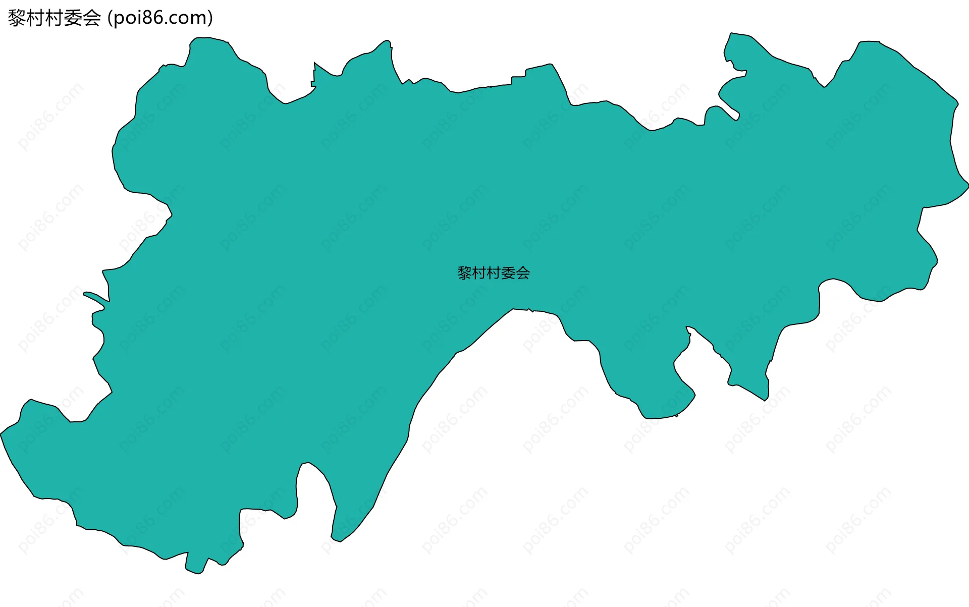 黎村村委会边界地图
