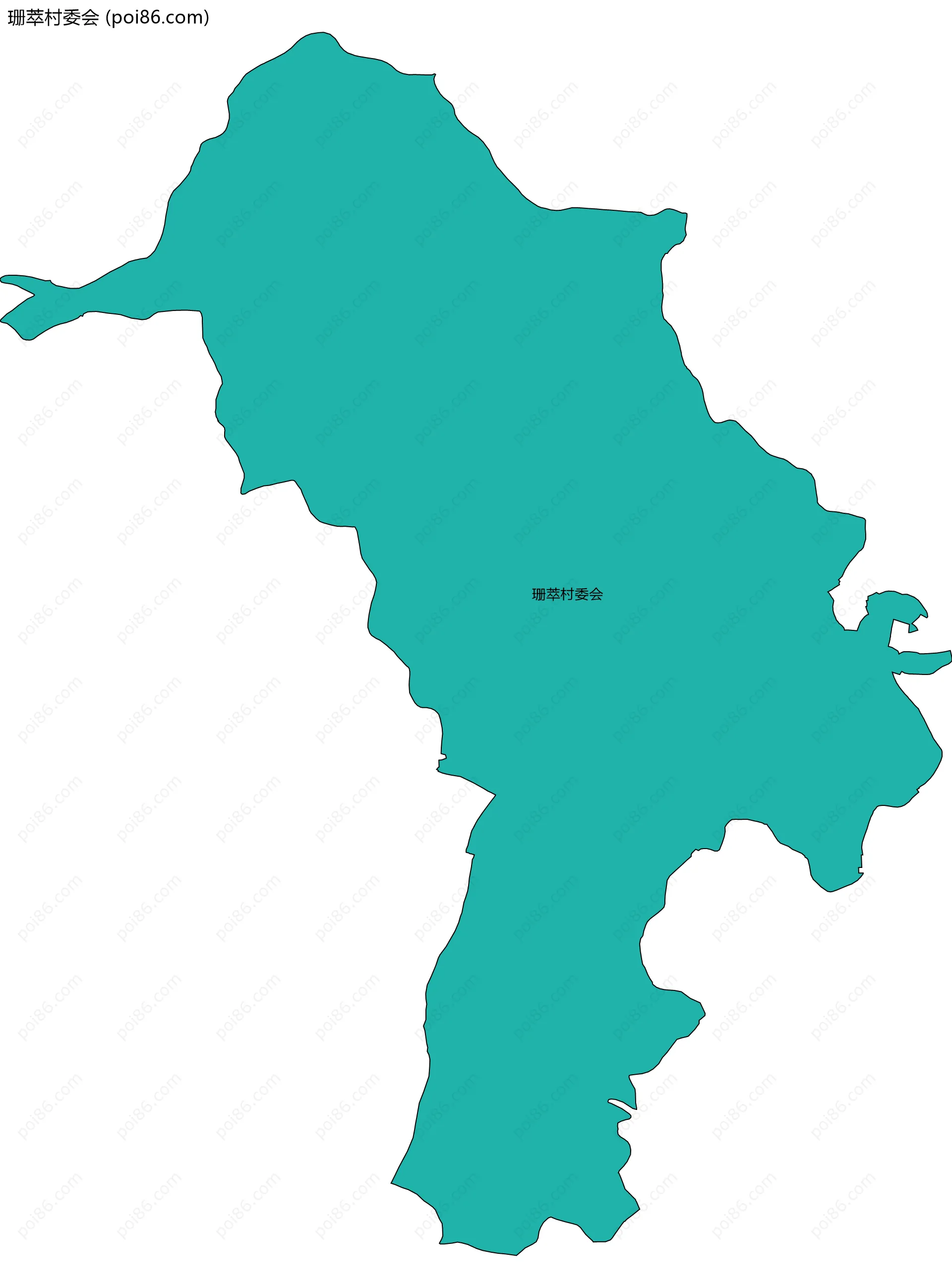 珊萃村委会边界地图