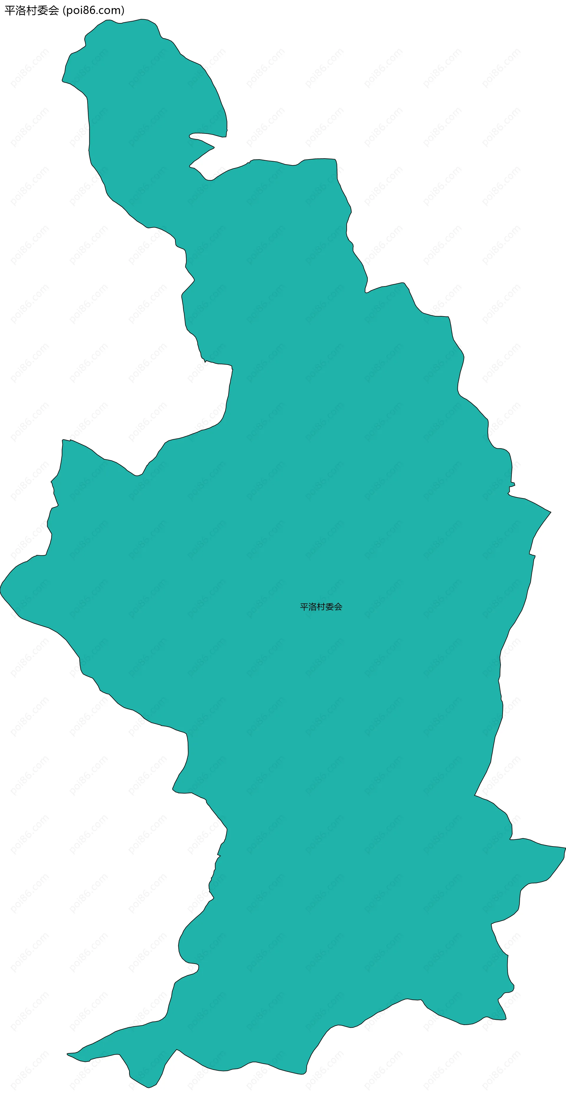 平洛村委会边界地图