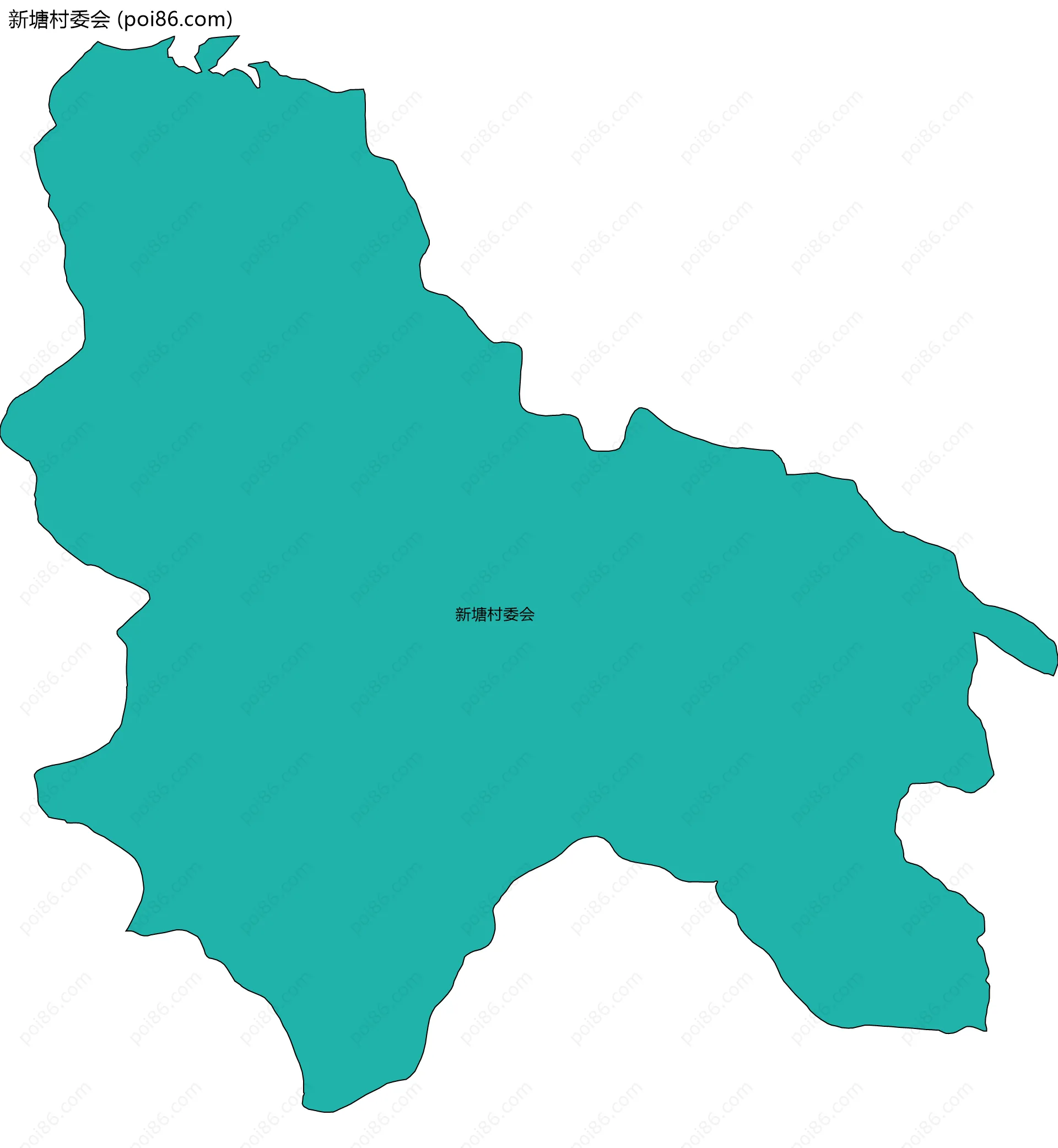 新塘村委会边界地图