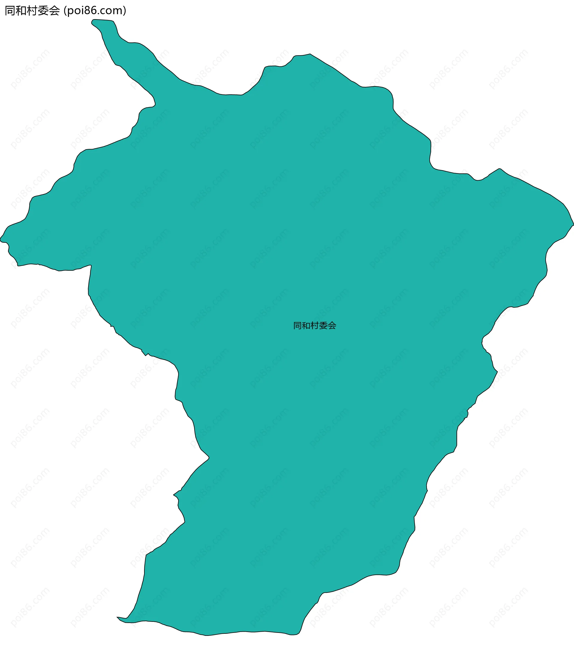 同和村委会边界地图