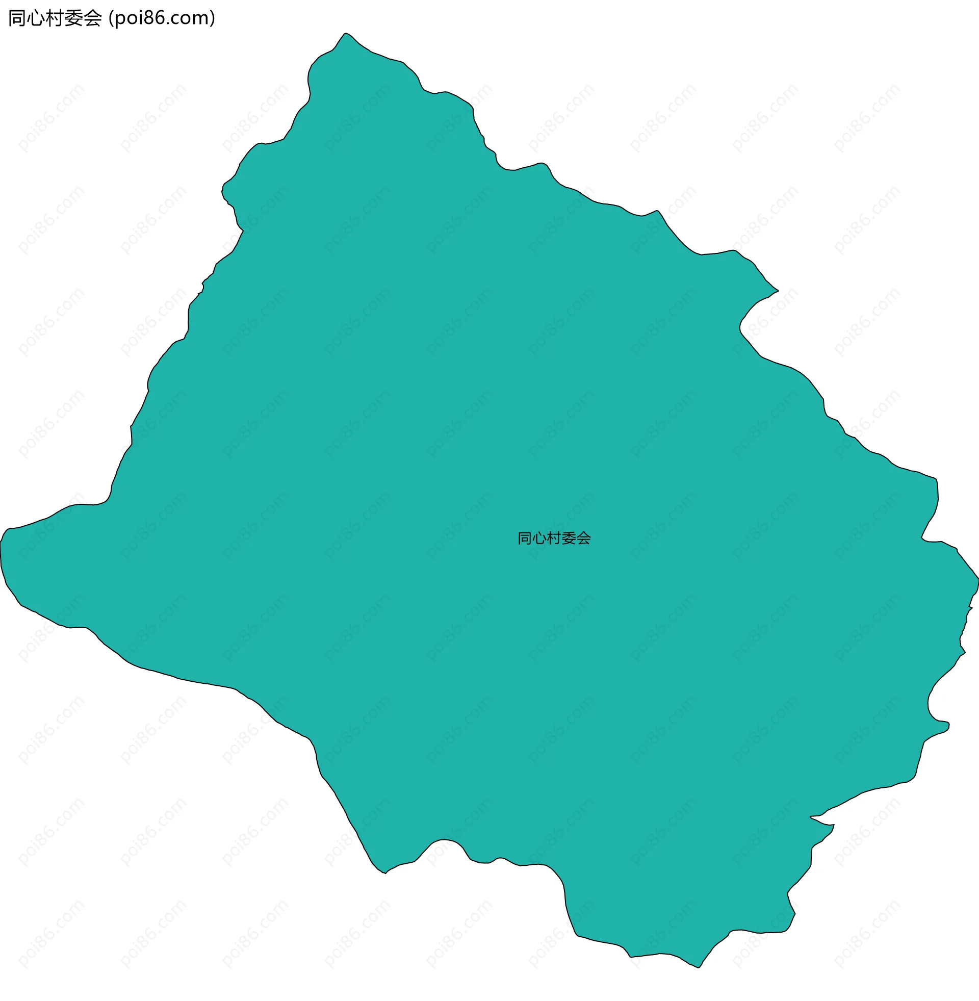 同心村委会边界地图