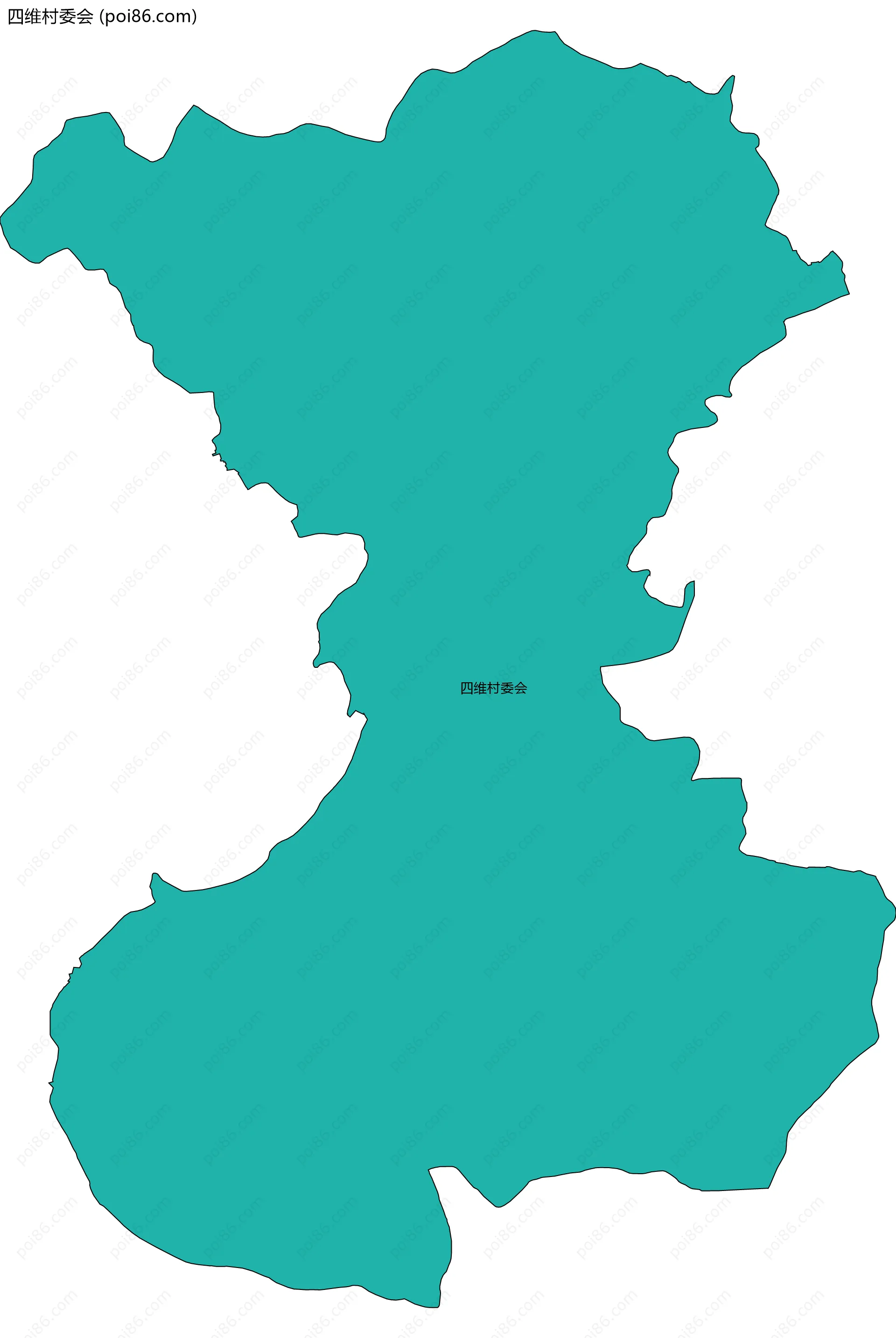 四维村委会边界地图