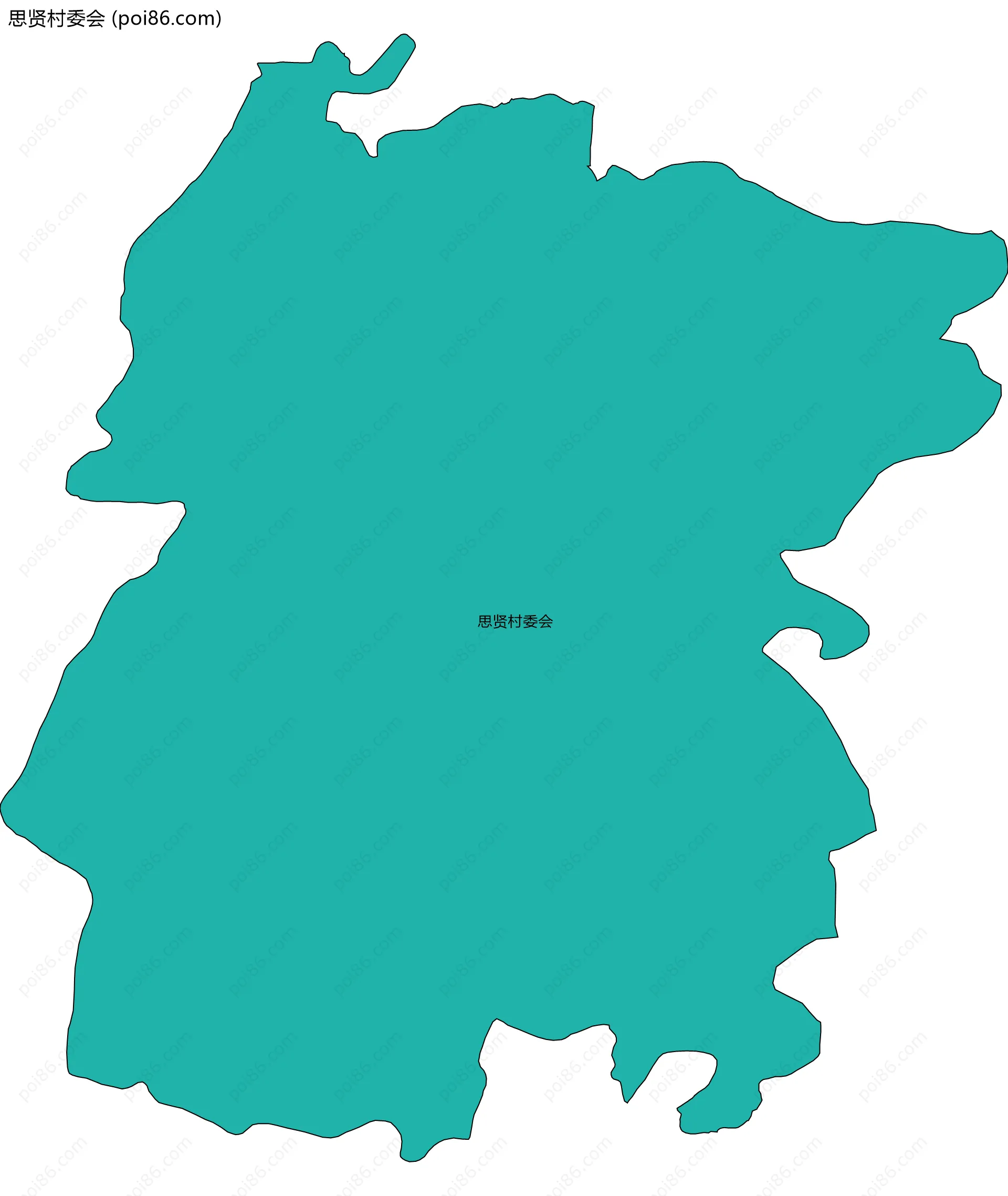 思贤村委会边界地图