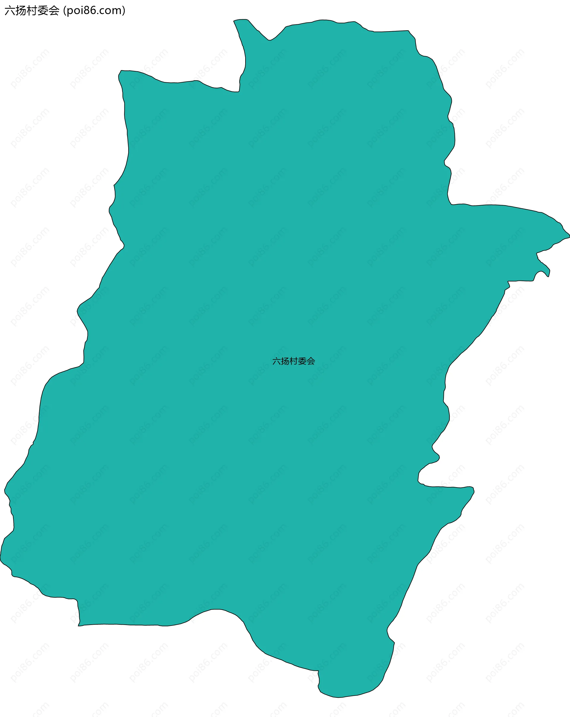 六扬村委会边界地图