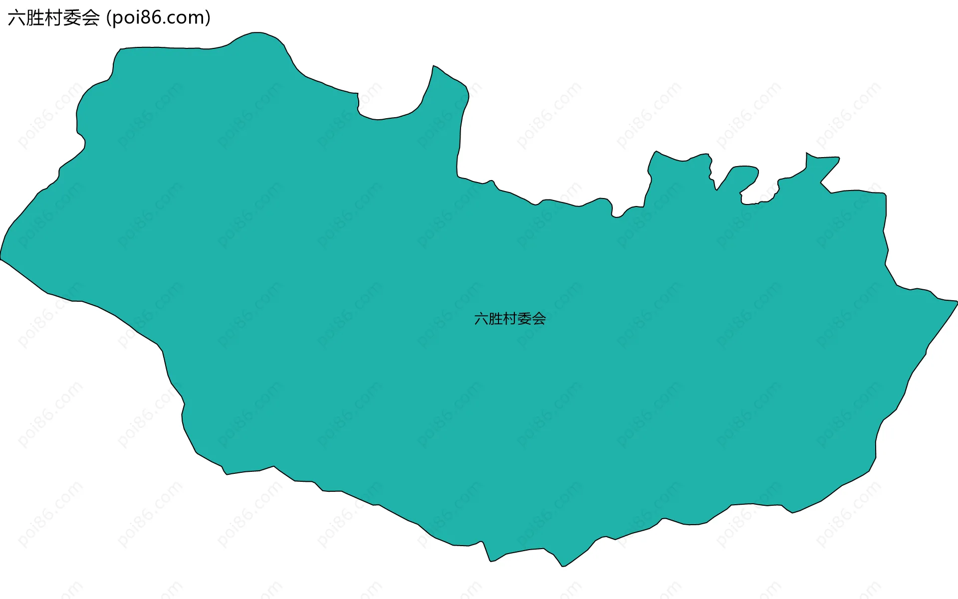 六胜村委会边界地图