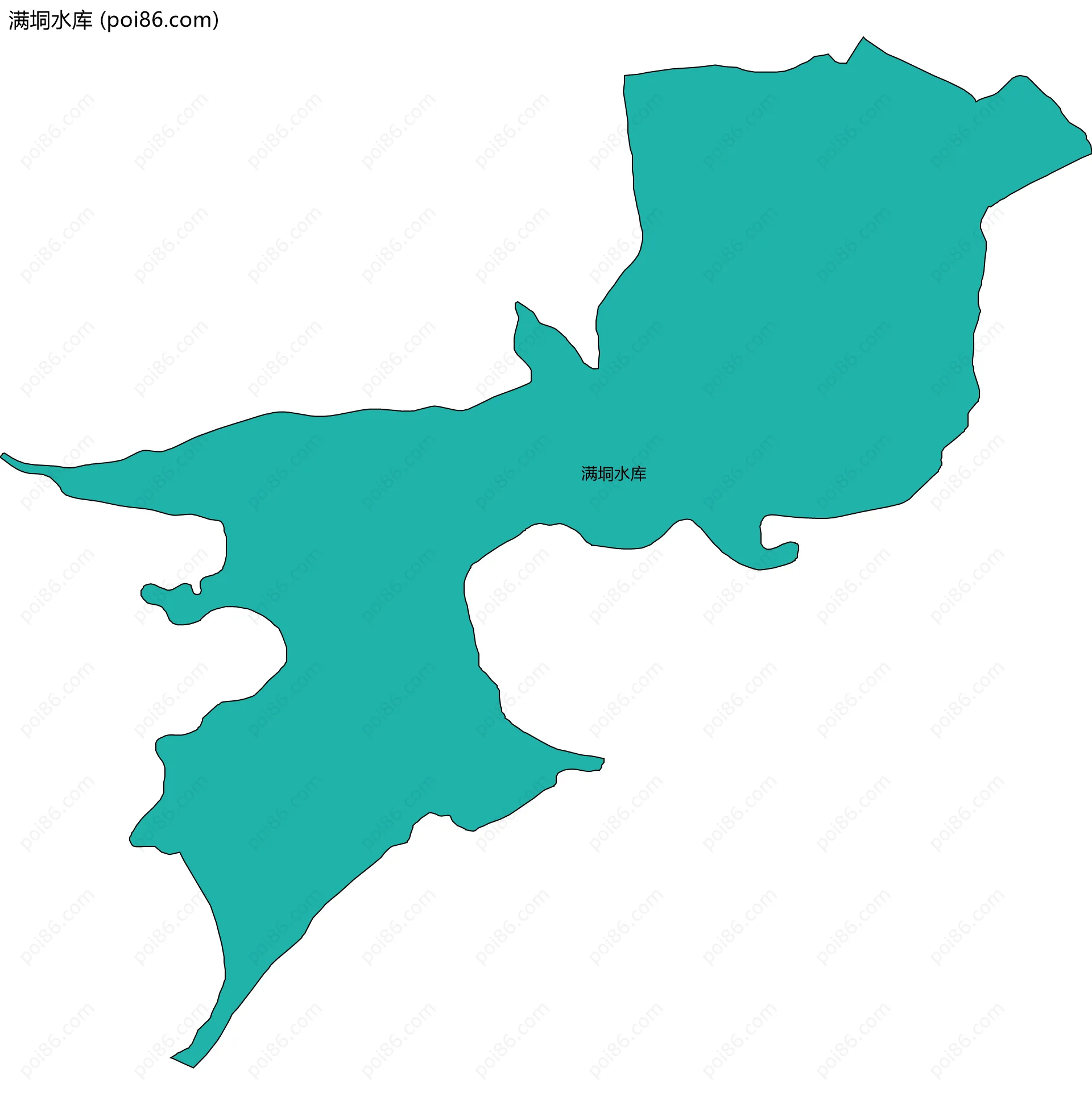 满垌水库边界地图